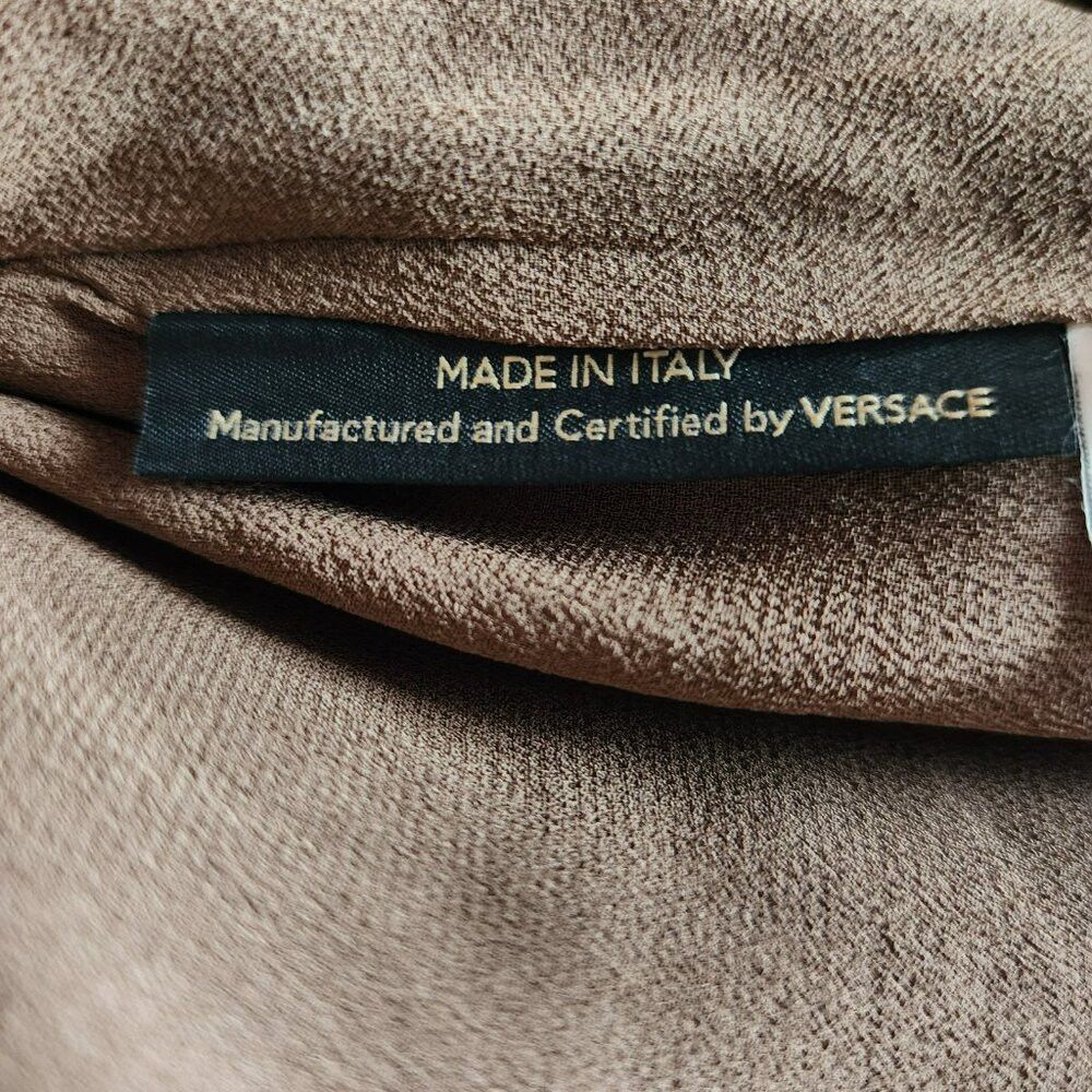 Versace Versace Brown Skirt L Silk Viscose IT46 | US12 Solid Tailor Size 34" / US 12 / IT 48 - 5 Thumbnail