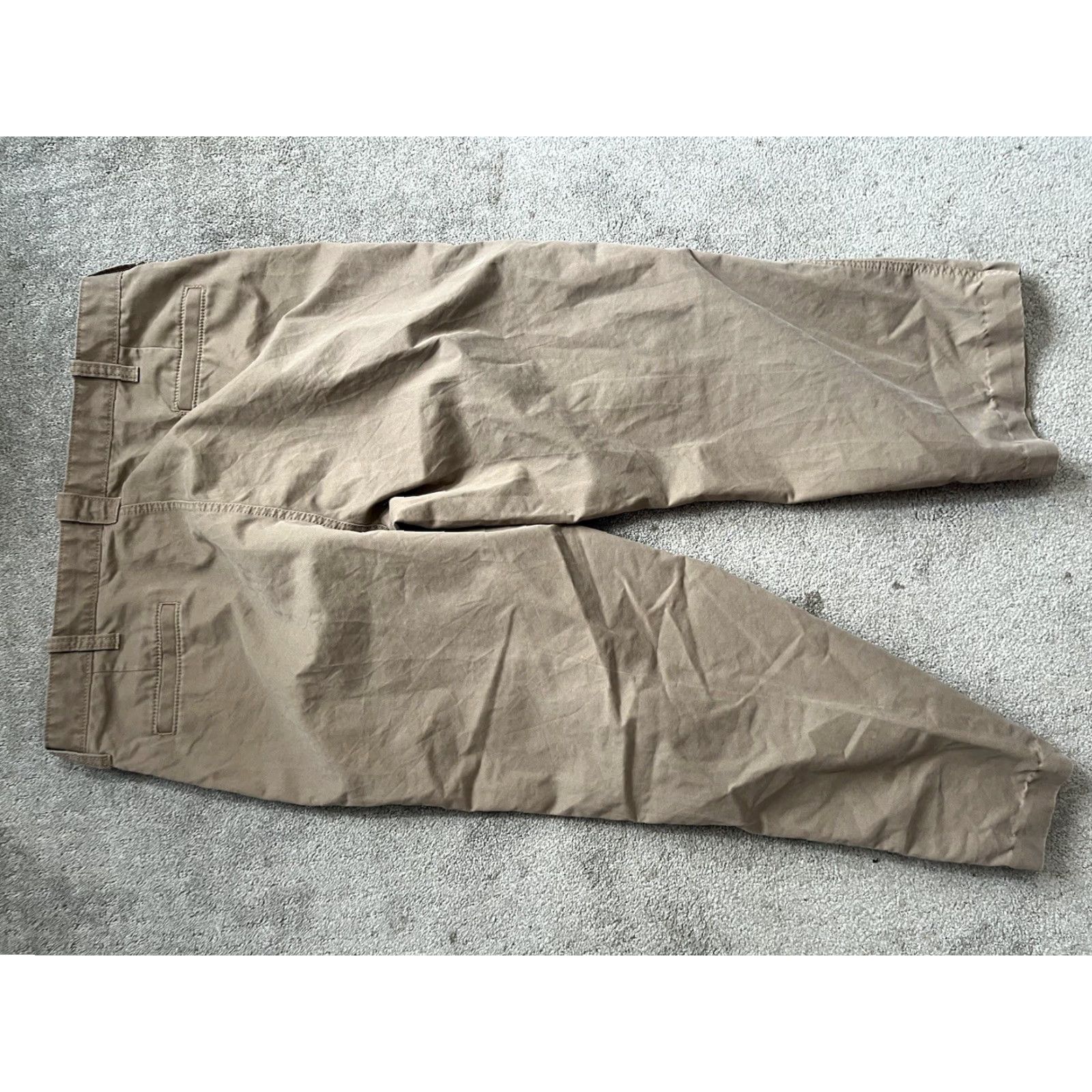 Haggar Haggar Pants Mens Dress Flat Front 40x28 Brown Chino Straight Front Classic Fit Belt Loops 40 Waist Regular Size Type Pants Size US 40 / EU 56 - 3 Thumbnail