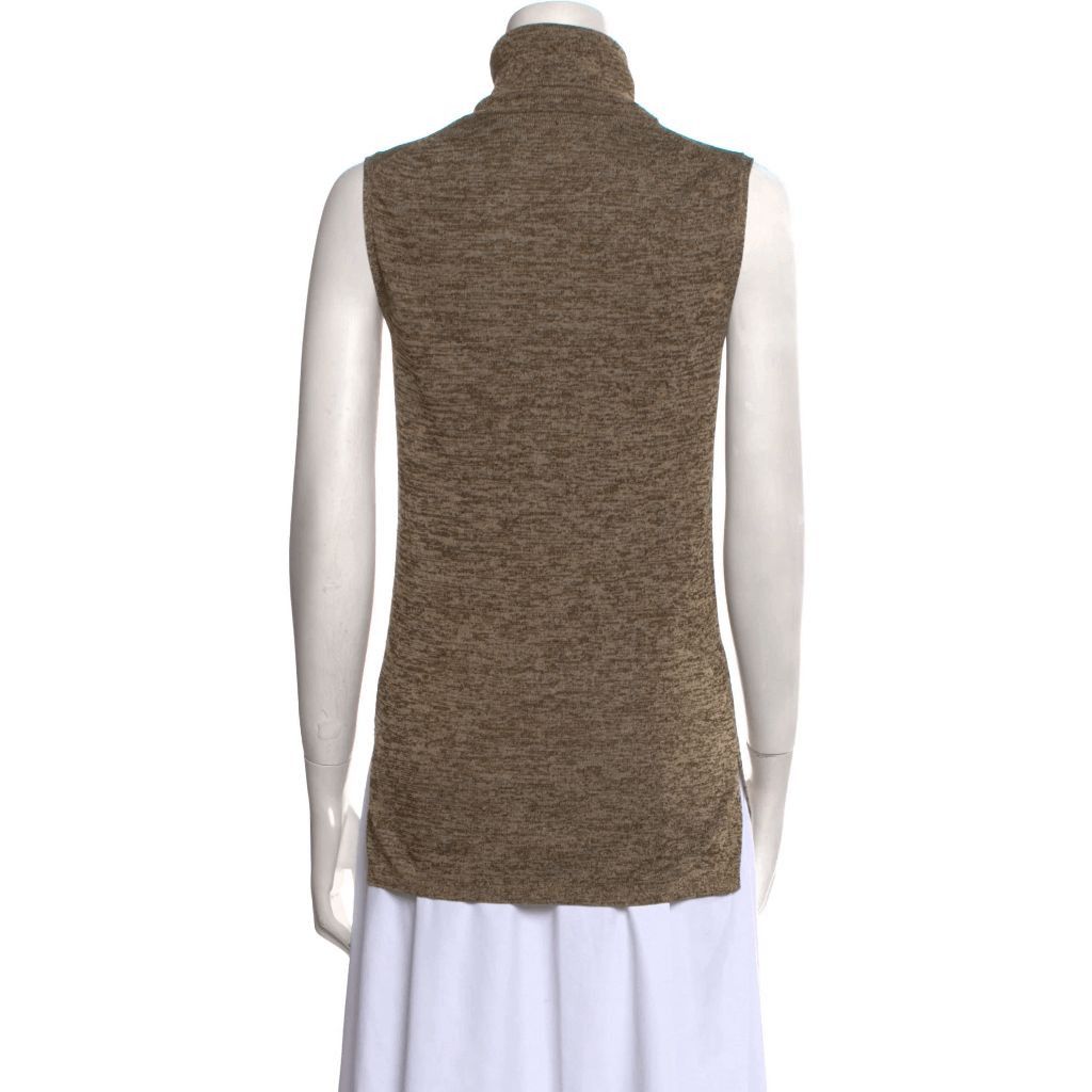 Veronica Beard Veronica Beard Brown Sleeveless Turtleneck Knit Top Women’s Size XS / US 0-2 / IT 36-38 - 2 Thumbnail