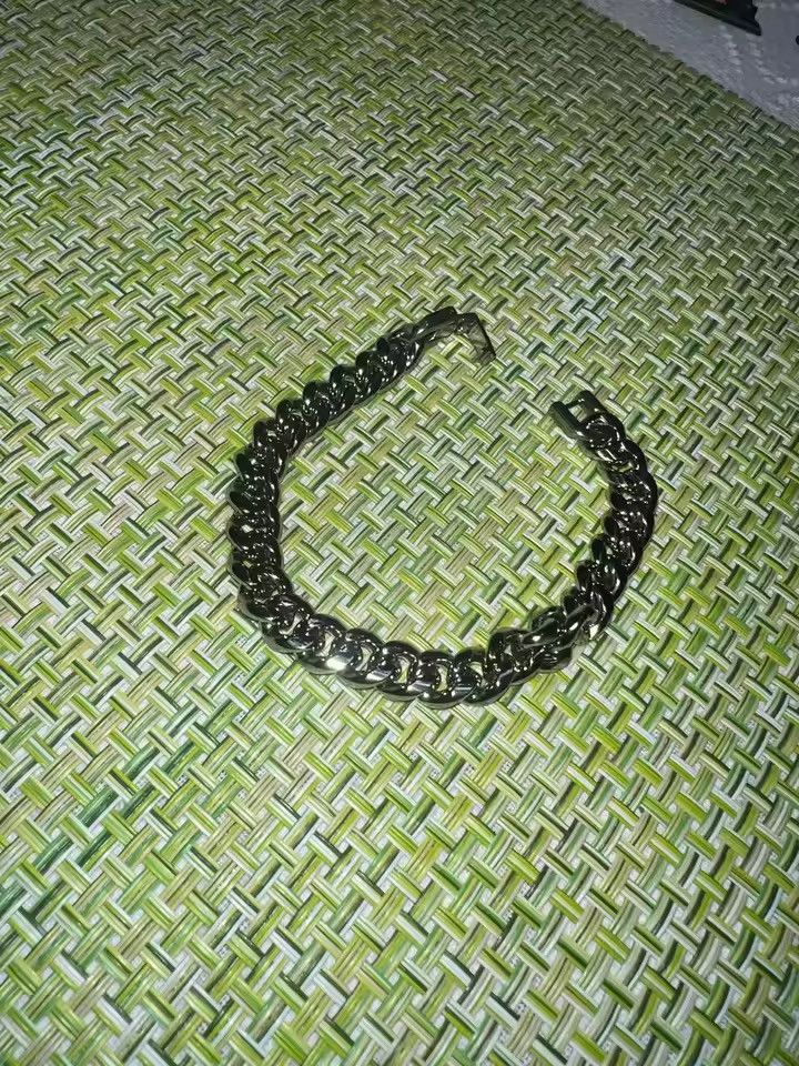 Jewelry 10 mm + 22 cm Cuban Chain Bracelets Size ONE SIZE - 2 Thumbnail