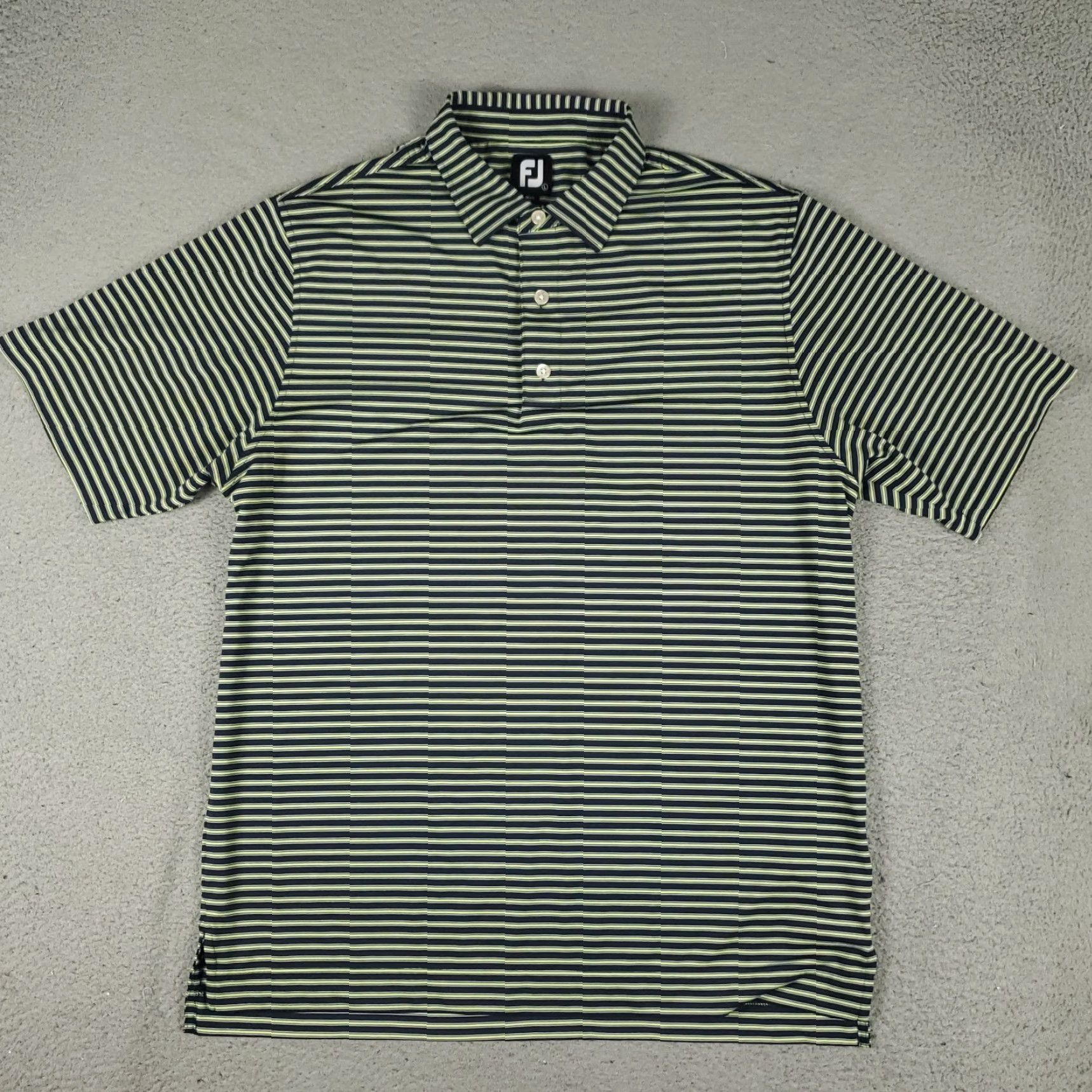 Footjoy FJ Polo Shirt Mens Size Large Blue Striped Golf Casual Short Sleeve Shirt Mens Blue Striped Polo FJ Size US L / EU 52-54 / 3 - 2 Thumbnail
