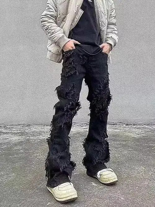 Jean Distressed Opium Stack Jeans Size US 32 / EU 48 - 2 Thumbnail