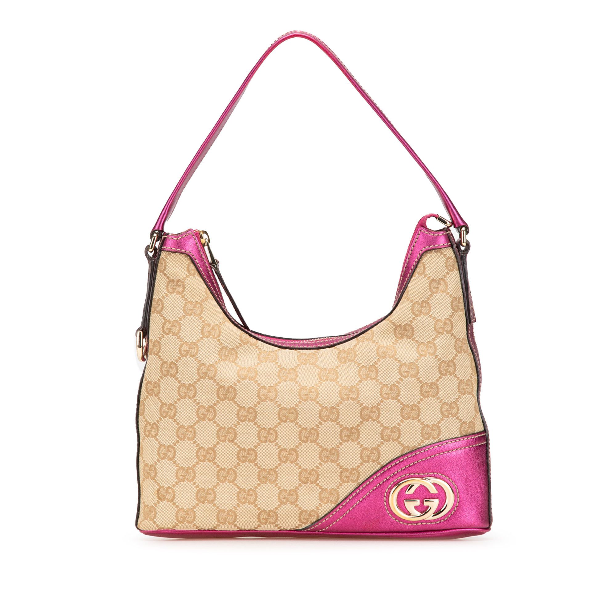 Gucci GG Canvas New Britt Shoulder Bag in Brown, Women's