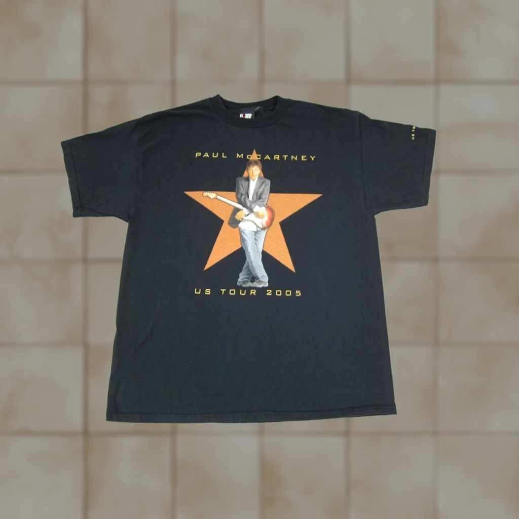 Vintage VINTAGE Paul McCartney Shirt Mens Large Black USA Tour 2005 Concert Beatles Band Size US L / EU 52-54 / 3 - 1 Thumbnail