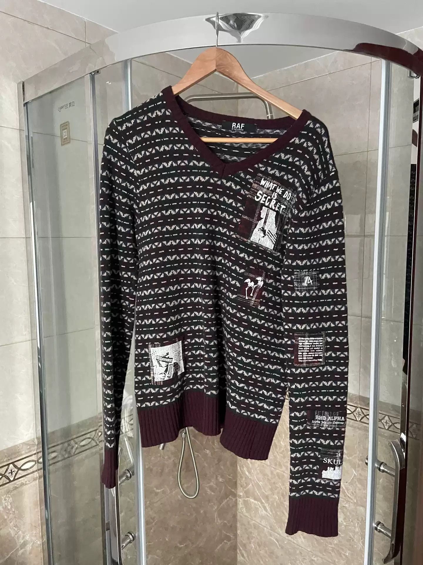 Raf Simons RAF SIMONS v-neck sweater-2505 Size US M / EU 48-50 / 2 - 1 Thumbnail