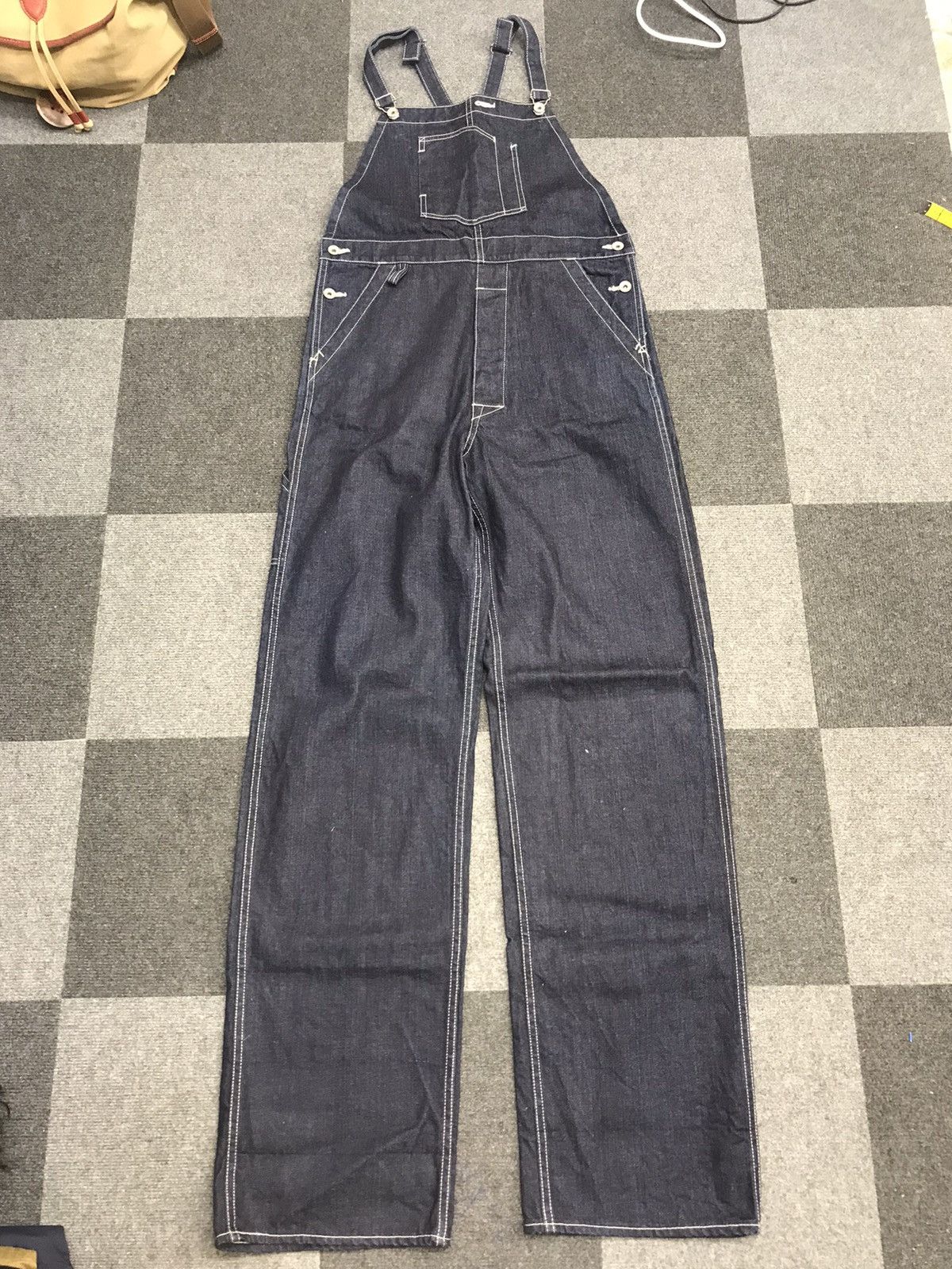 Dry Bones DRY BONES Japan Fish Tail Cinch Back Biker Denim Overall Size US 32 / EU 48 - 2 Thumbnail
