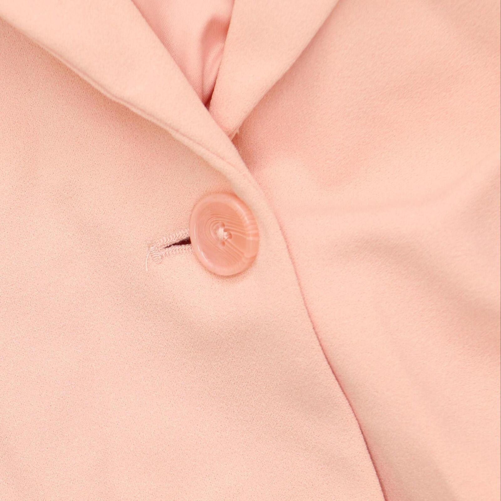 Designer DG2 Womens Stretch Crepe Blazer 687783 Blush Pink 1X Size XL / US 12-14 / IT 48-50 - 4 Thumbnail