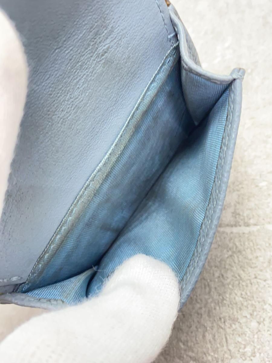 Dior Dior Leather Bi-Fold Wallet Blue Size ONE SIZE - 5 Thumbnail