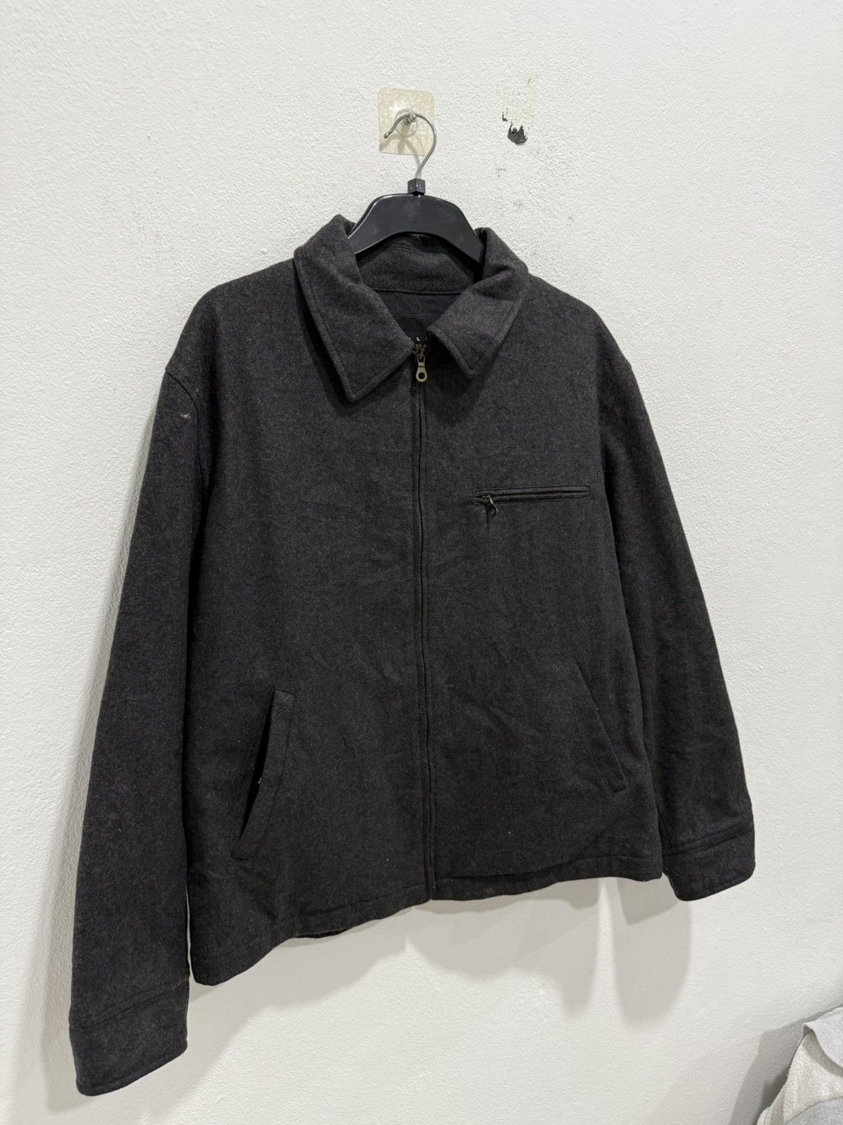 Sisley Italian Brand Sisley Casual Jacket Wool Zipper Up Size US L / EU 52-54 / 3 - 2 Thumbnail