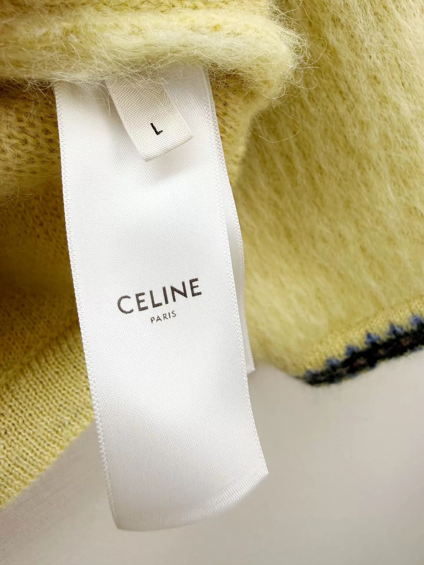 Celine Celine Chicken Yellow Mohair Jacket Size L Size L / US 10 / IT 46 - 5 Thumbnail