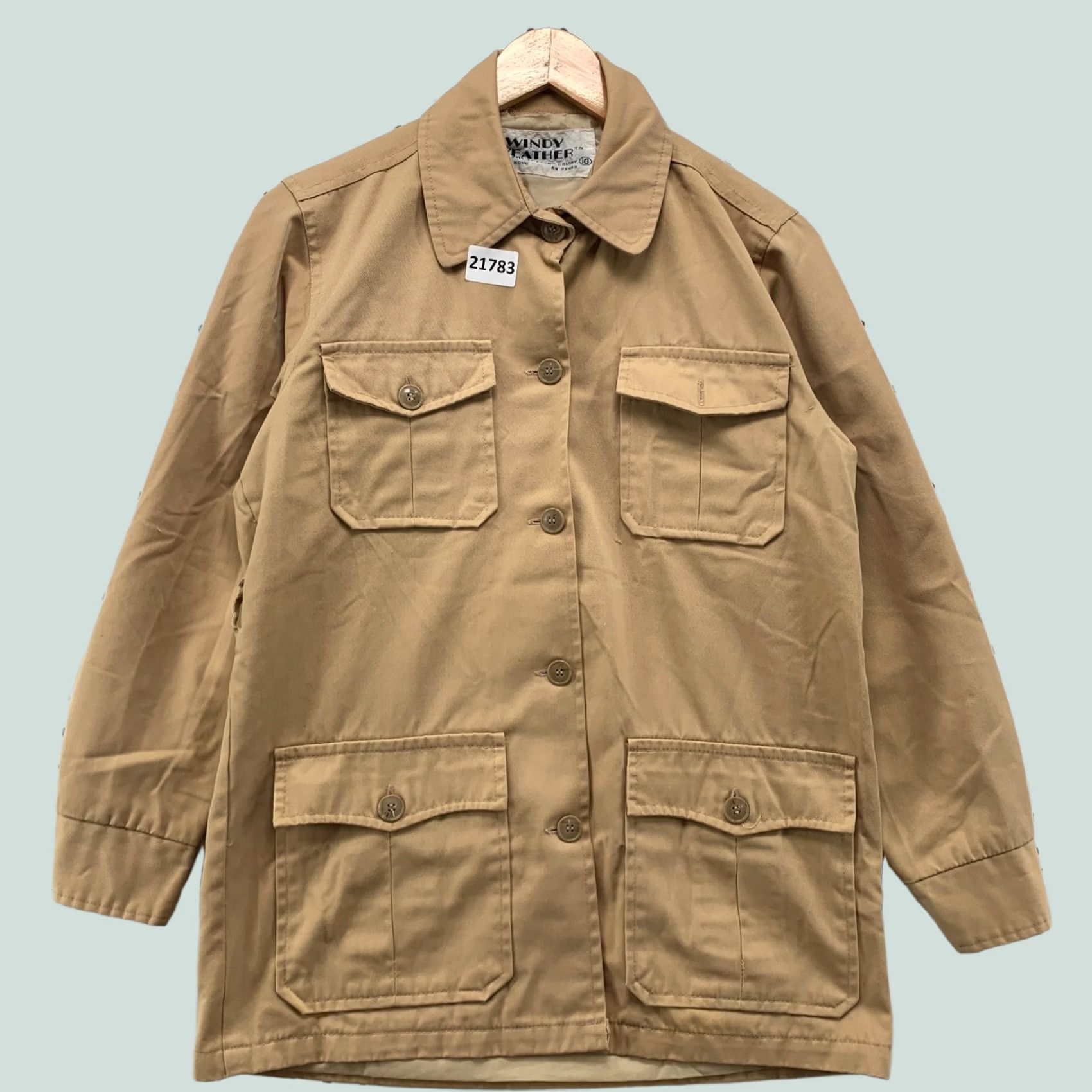 Vintage VINTAGE Windy Weather Womens Button Coat Overcoat 19x28 Made In UK Brown Windy Weather Womens Coat 1940s 50s 60s Mens Womens Girls Size L / US 10 / IT 46 - 1 Thumbnail