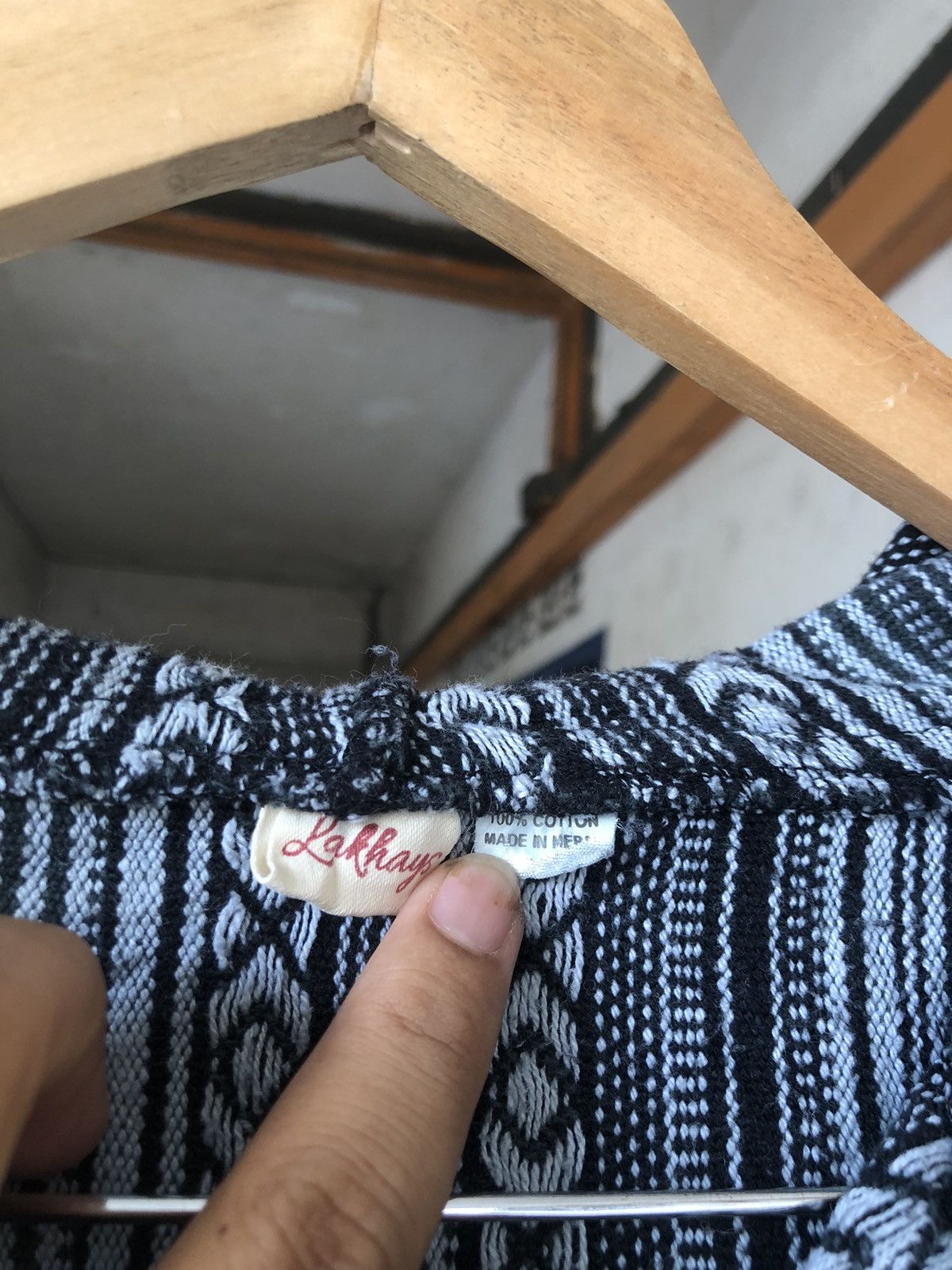 Vintage Vintage Lakhay Knit Cotton Hitchhiker Boho Hoodie Like Coogi Size US S / EU 44-46 / 1 - 10 Thumbnail