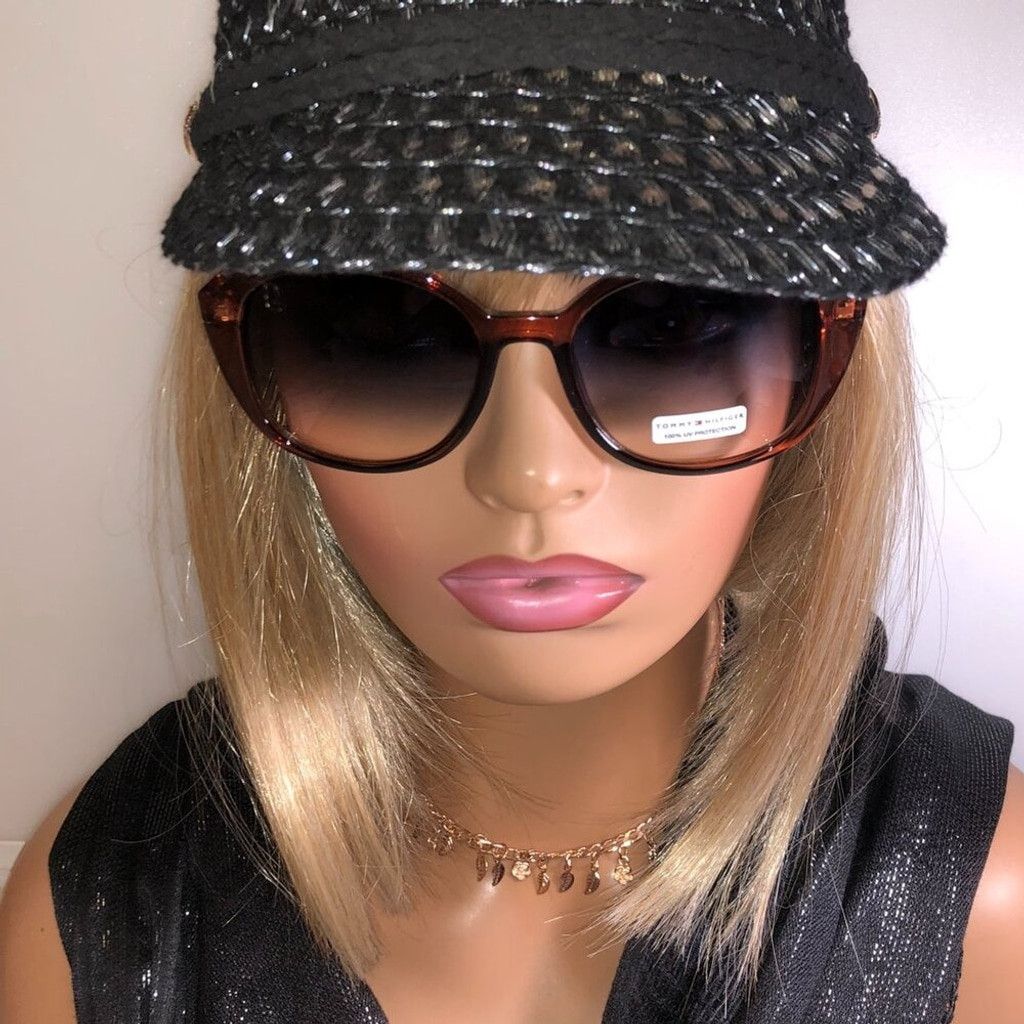 Tommy Hilfiger Tommy Hilfiger Oversized Brown Sunglasses Size ONE SIZE - 8 Thumbnail