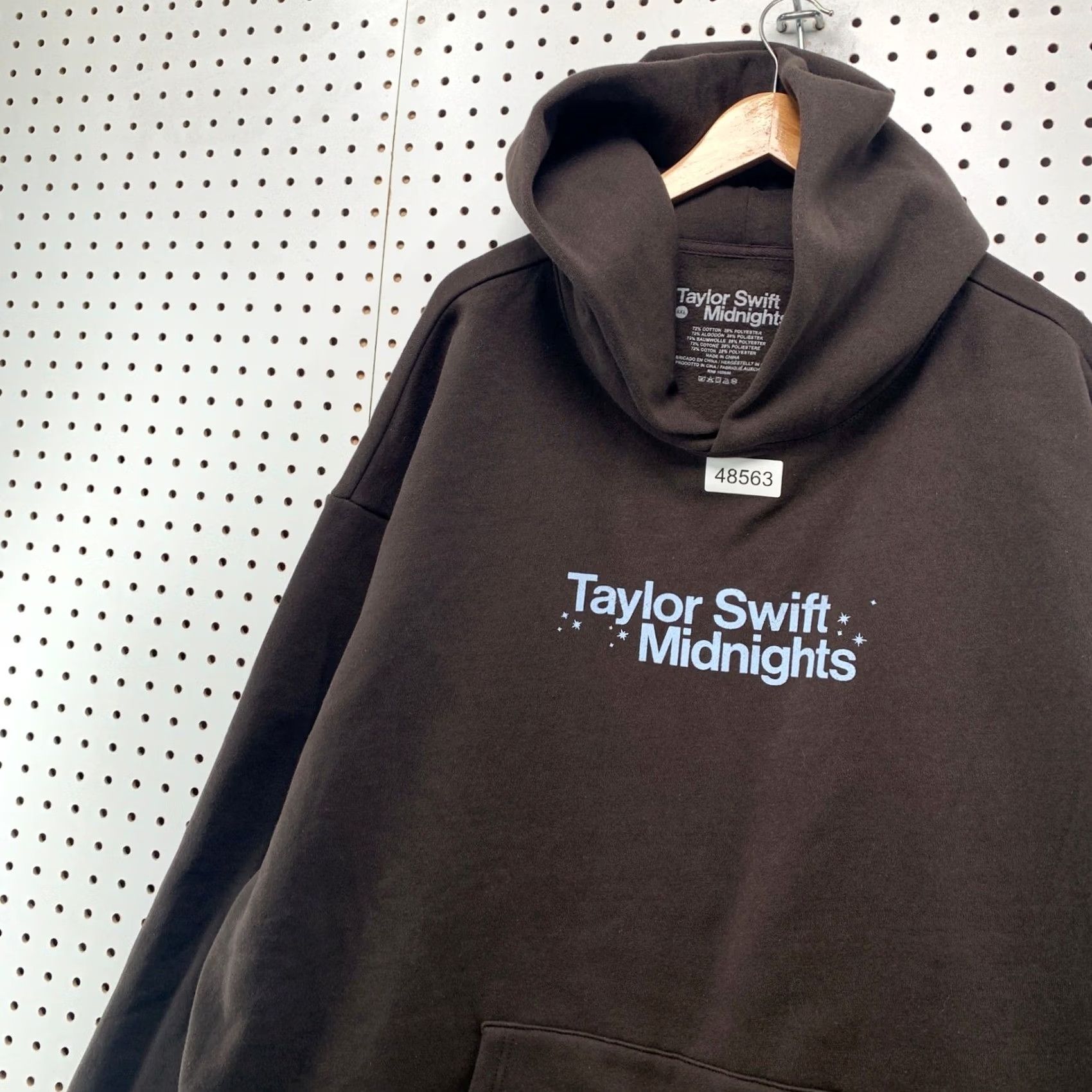 Vintage Taylor Swift Midnights Hoodie Mens 4XL Brown 20s Album Merch Pullover Sweatshirt Size US XXL / EU 58 / 5 - 7 Thumbnail