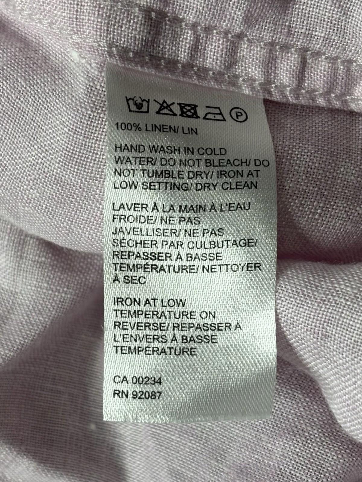 Saks Fifth Avenue Saks Fifth Avenue Shirt Mens XL 100% Linen Light Pink Pocket Size US XL / EU 56 / 4 - 10 Thumbnail