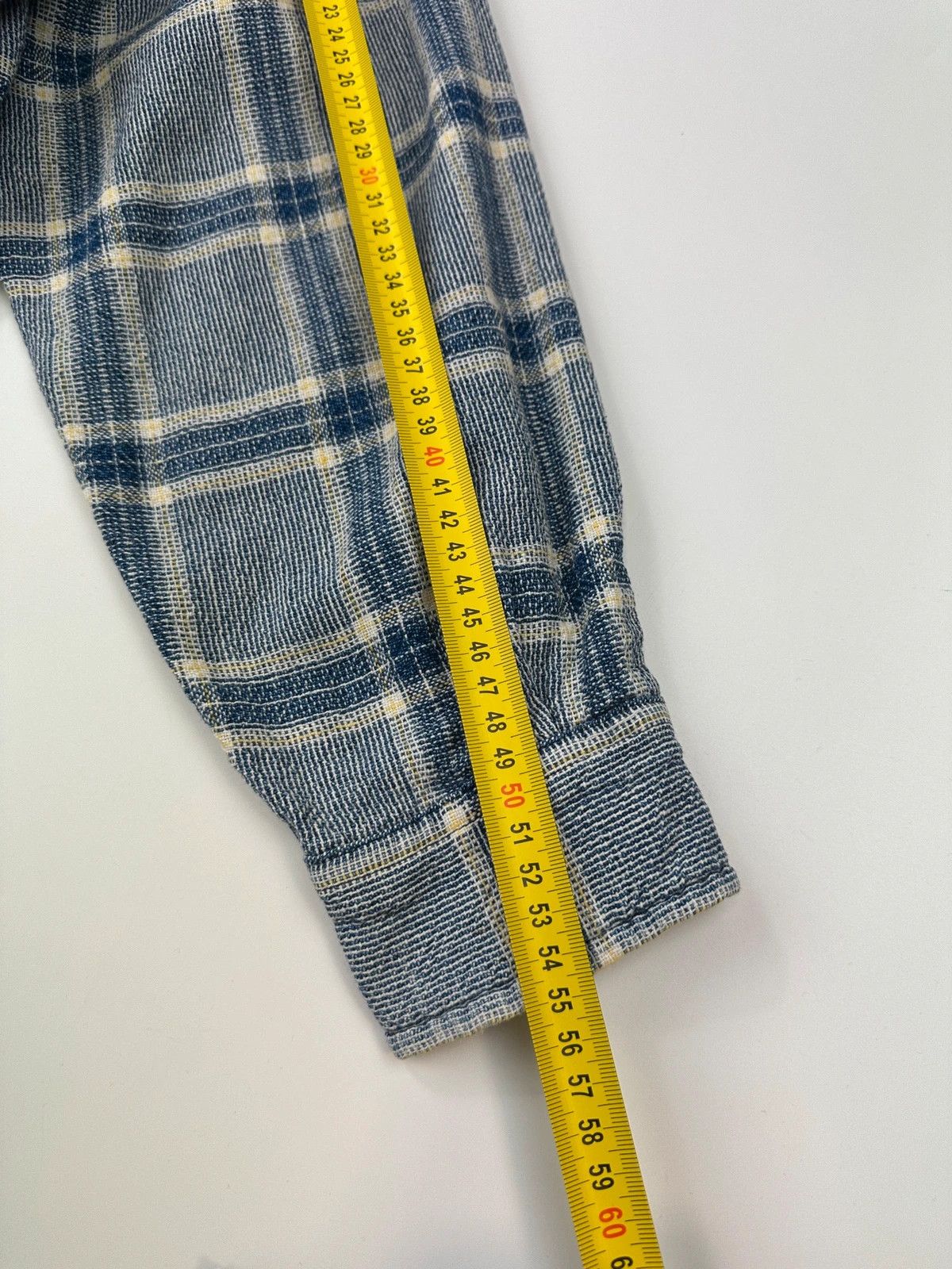 Armani Armani Jeans 90s Cottons Knitted Checkered Blue Shirt Size US L / EU 52-54 / 3 - 9 Thumbnail