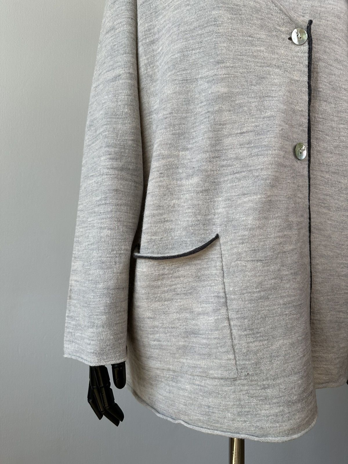 Gudrun Sjoden GUDRUN SJODEN 100% Wool Cardigan Sweater Size L / US 10 / IT 46 - 4 Thumbnail