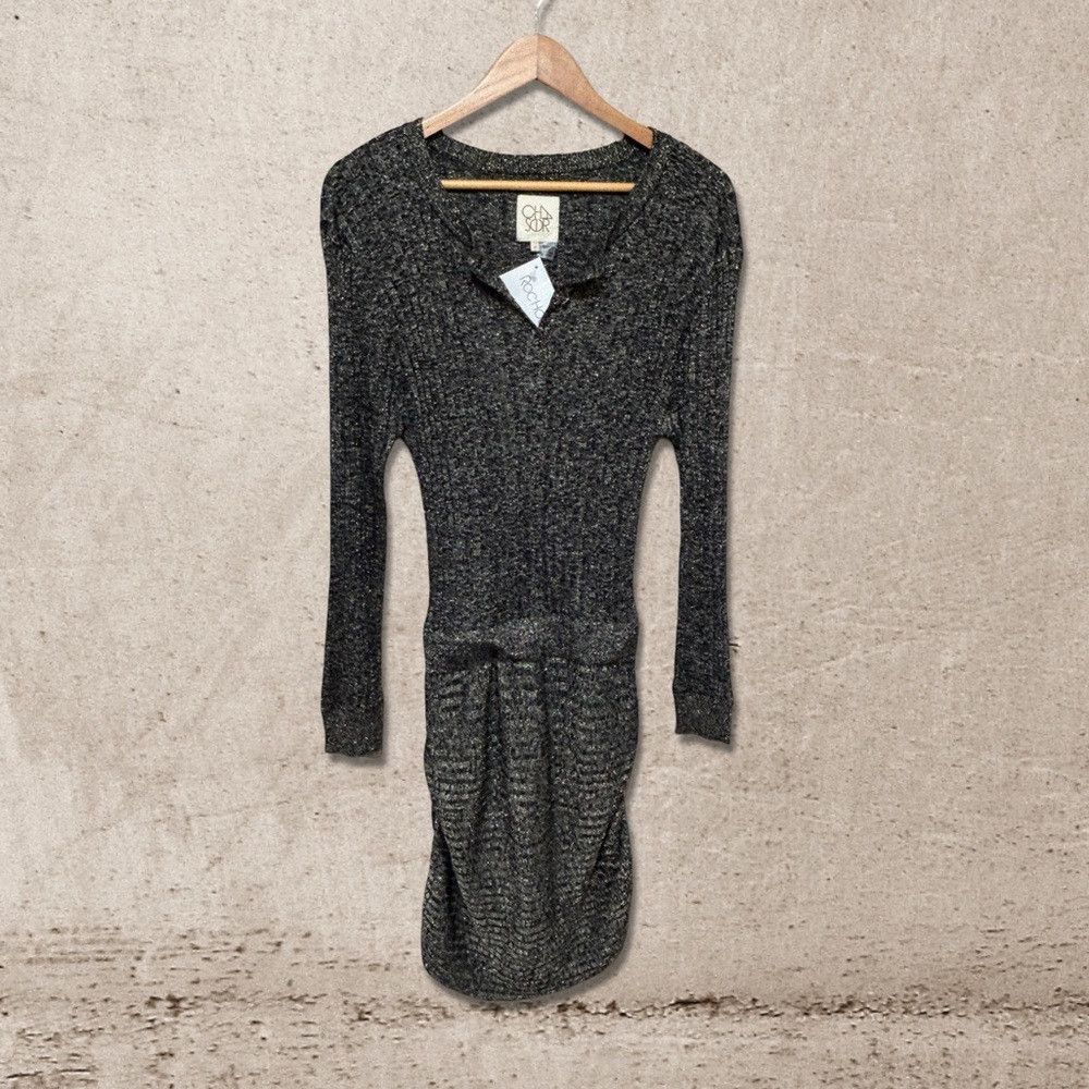 Other Rochouse Metallic Gold and Black Sweater Dress NWT Size M / US 6-8 / IT 42-44 - 2 Thumbnail