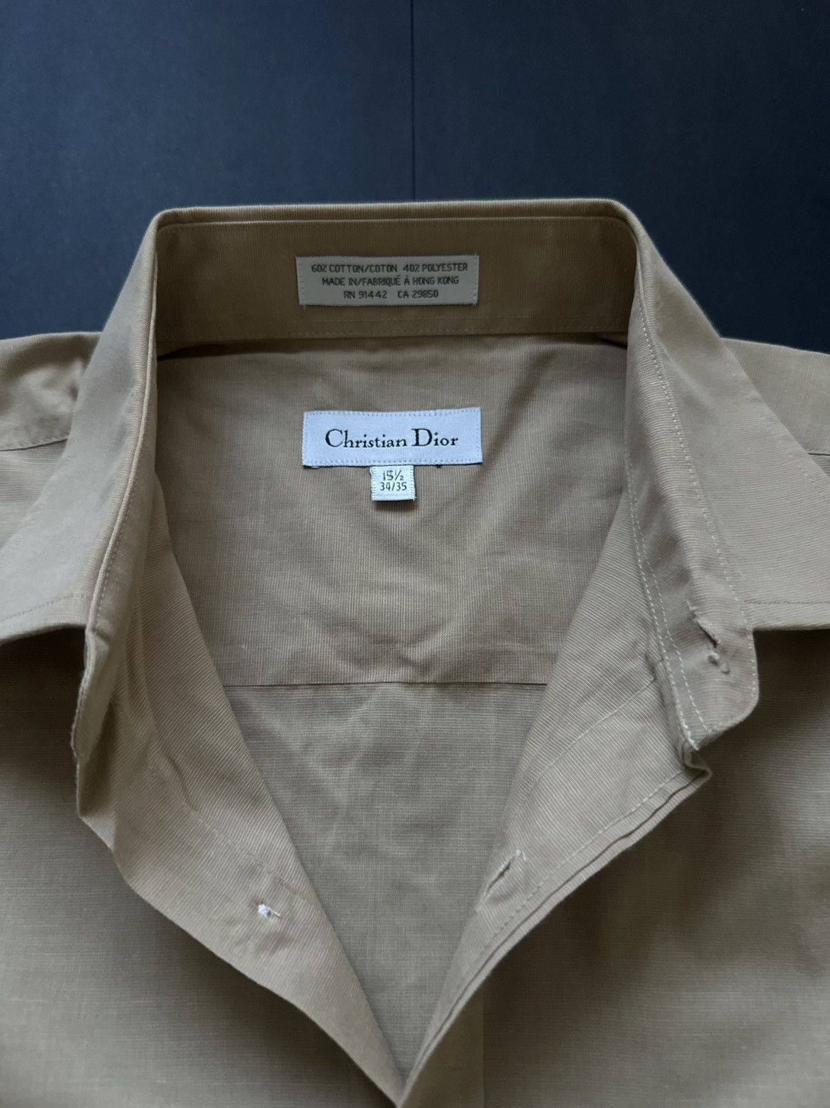 Christian Dior Monsieur Christian Dior Monsieur Beige Dress Shirt Made in Hong Kong Size US M / EU 48-50 / 2 - 3 Thumbnail