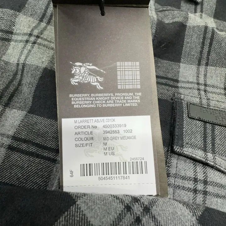 Burberry Burberry Burberry Cotton Check Long Sleeve Shirt For Men-2 Size US M / EU 48-50 / 2 - 4 Thumbnail