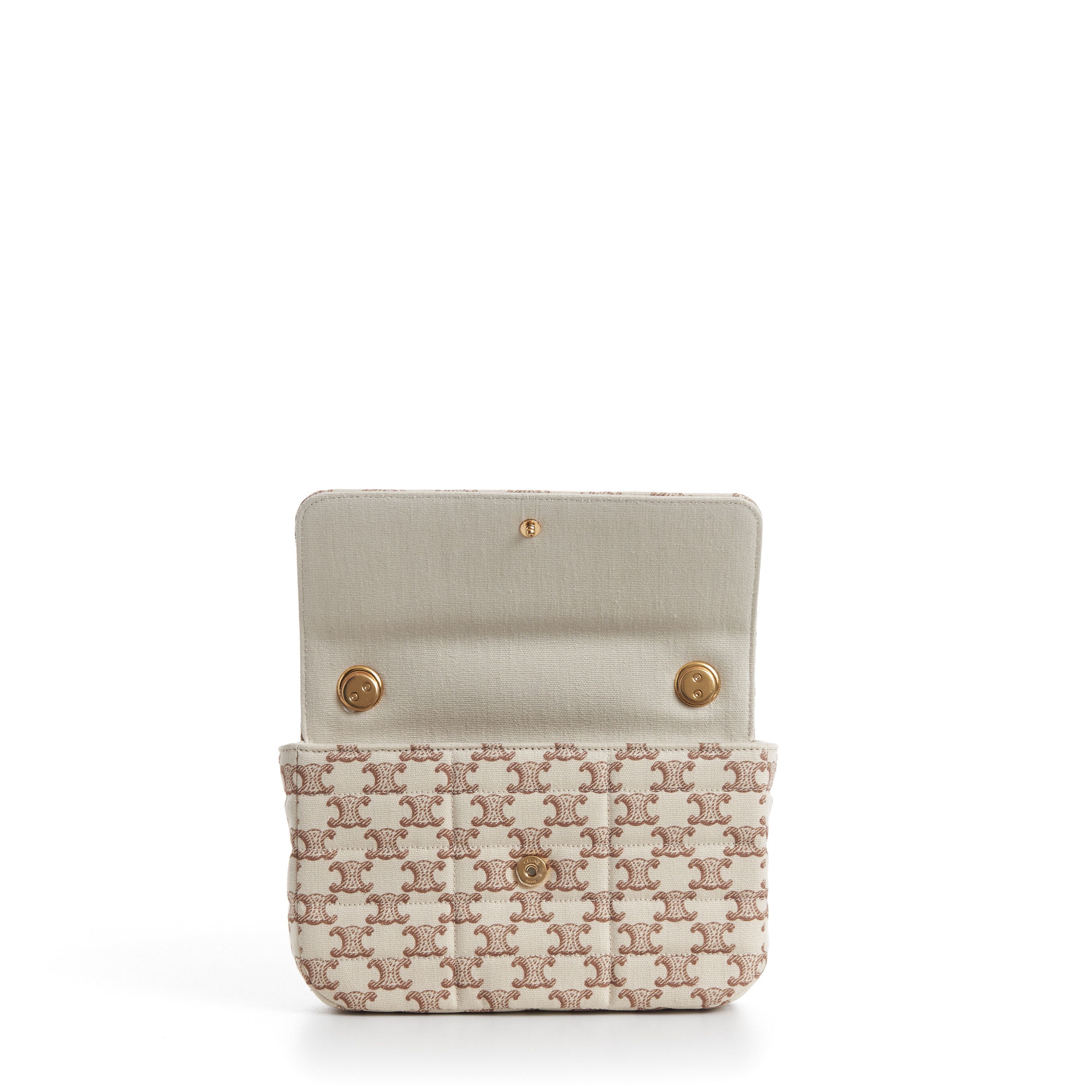 Celine Chain Shoulder Bag - Matelasse - Triomphe Canvas Print White Size ONE SIZE - 9 Thumbnail