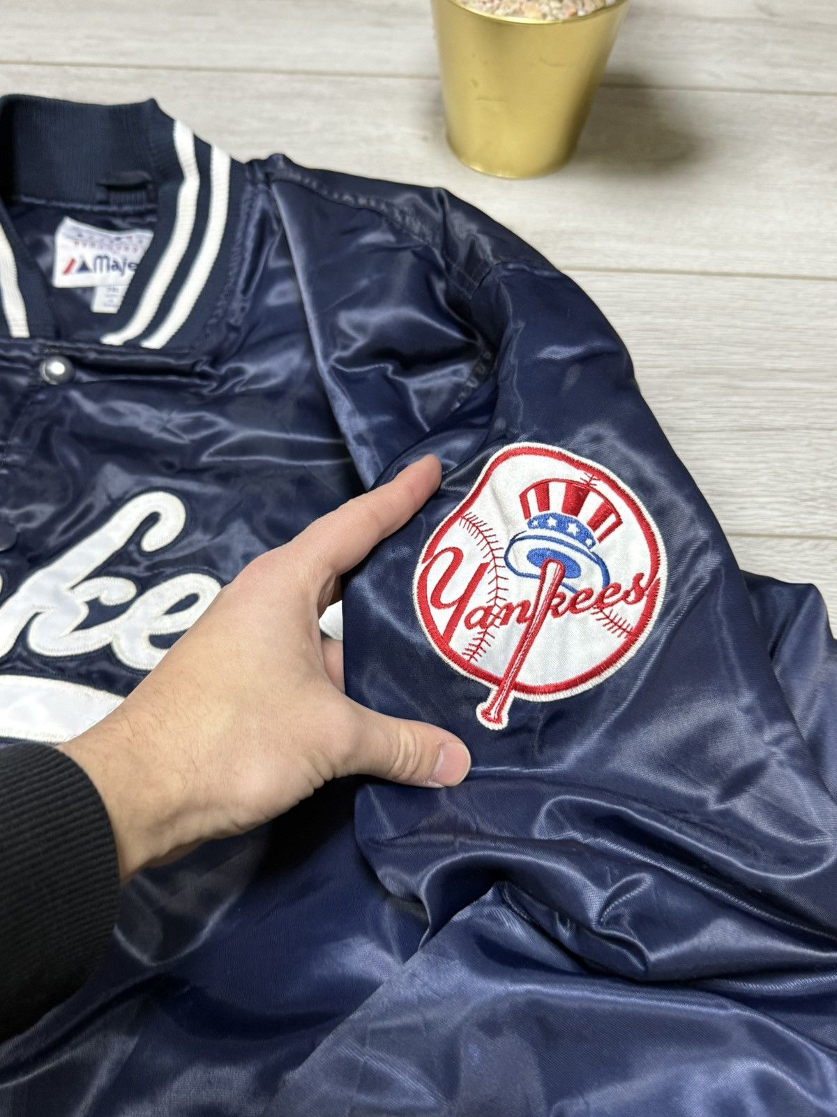 Majestic Majestic Yankees vintage baseball bomber varsity buttons Size US XXL / EU 58 / 5 - 5 Thumbnail