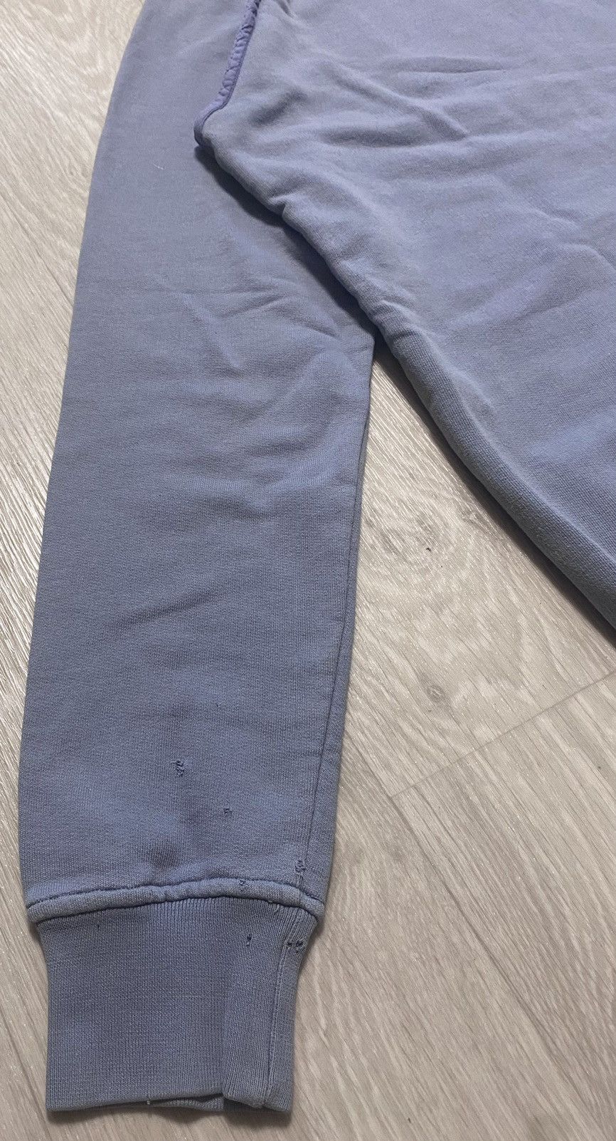 Raf by Raf Simons Raf Simons Distressed Blue Cotton Hoodie Embroidered Logo Size US L / EU 52-54 / 3 - 25 Thumbnail