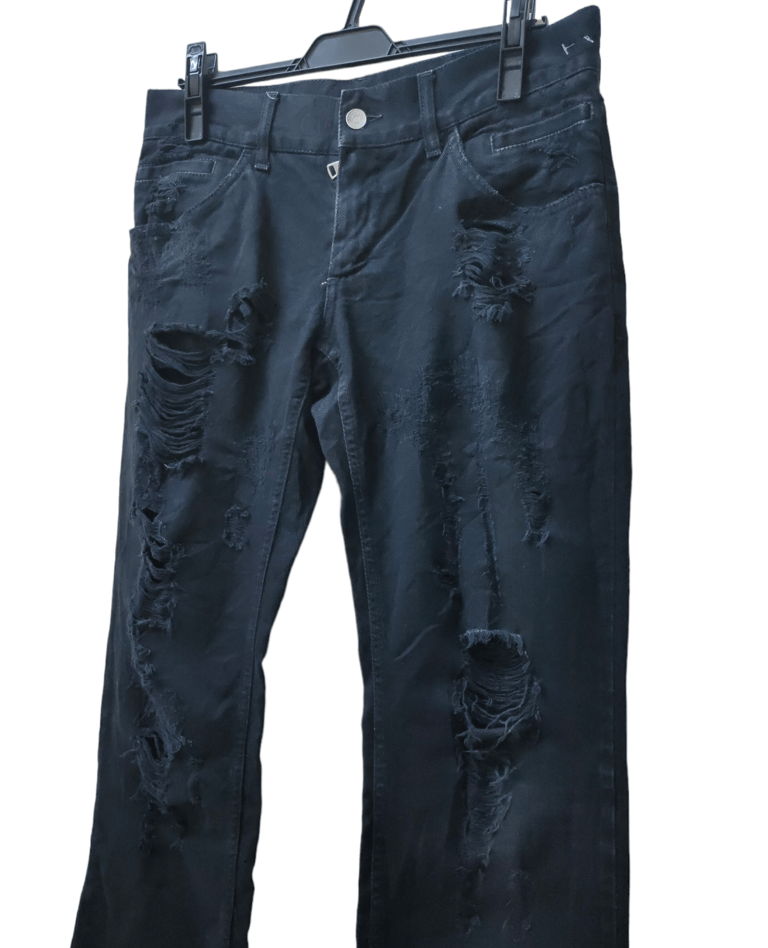 image of Archival Clothing x Distressed Denim Dolce And Gabbana Crash Distressed Denim Jeans in Black (Size 