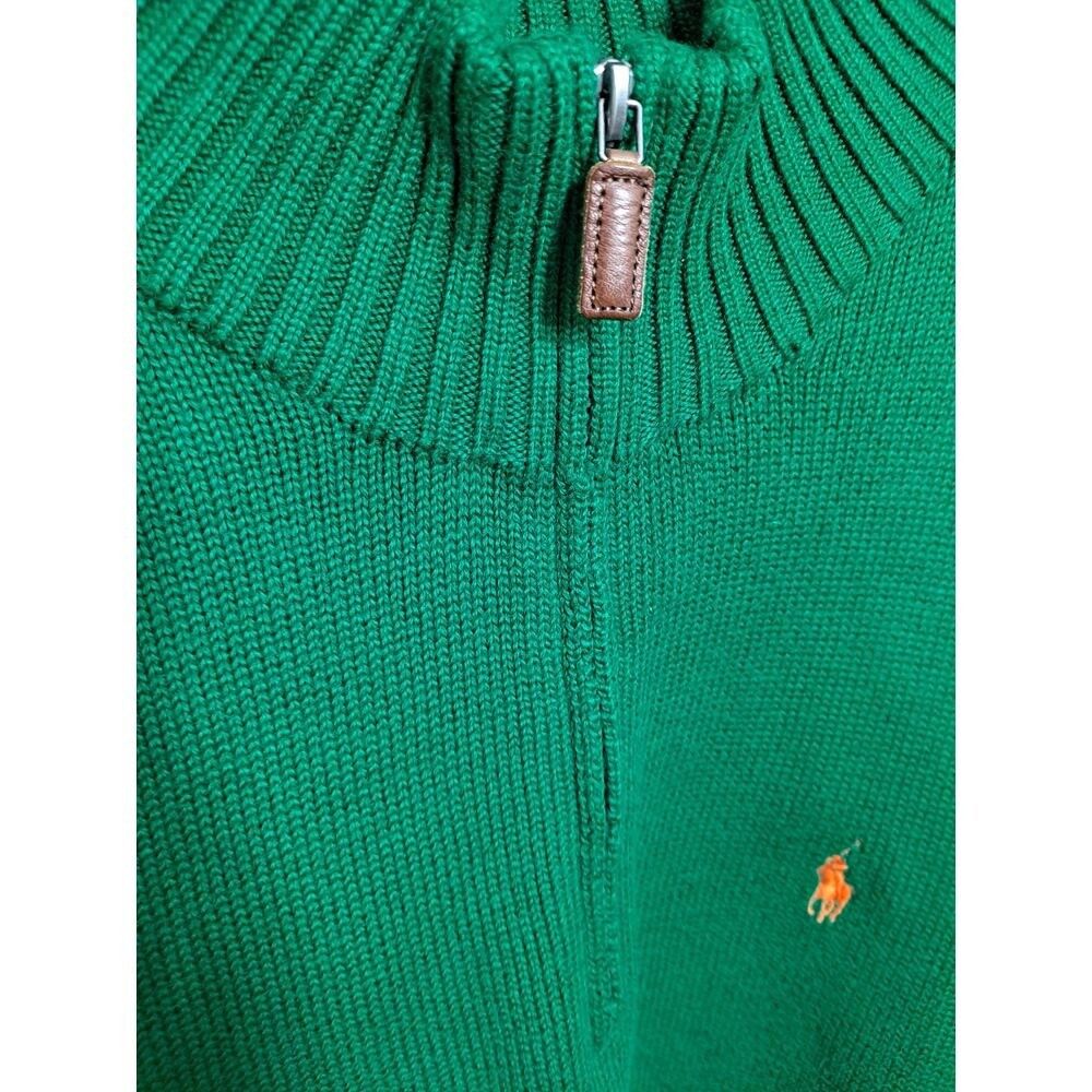 Polo Ralph Lauren Polo Ralph Lauren 1/4 Zip Pullover Sweater Green Pony Logo C Size US L / EU 52-54 / 3 - 4 Thumbnail
