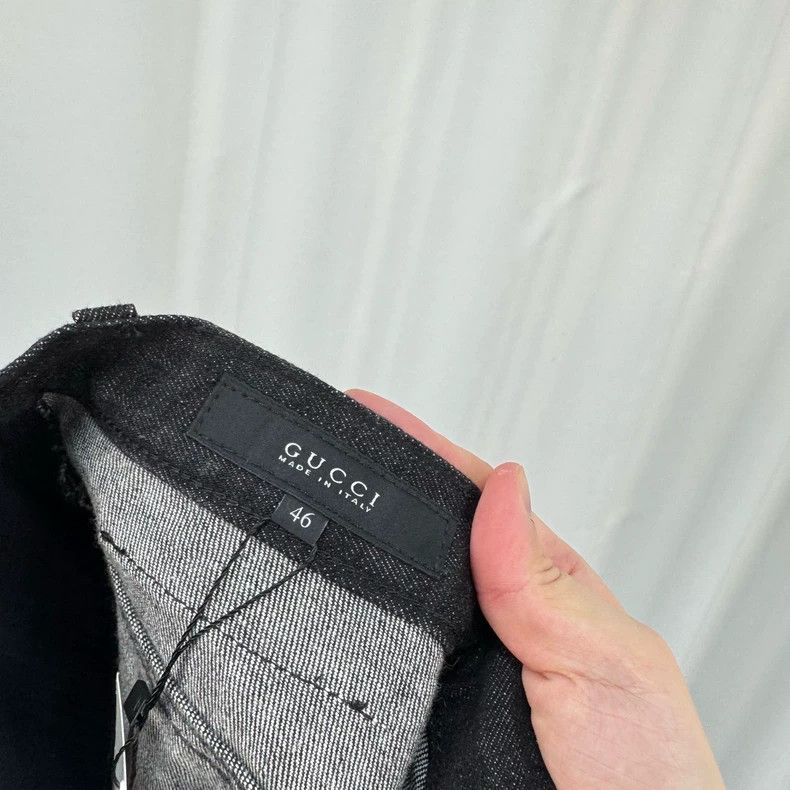 Gucci Gucci Old-fashioned leather brand black washed jeans Size US 30 / EU 46 - 6 Thumbnail