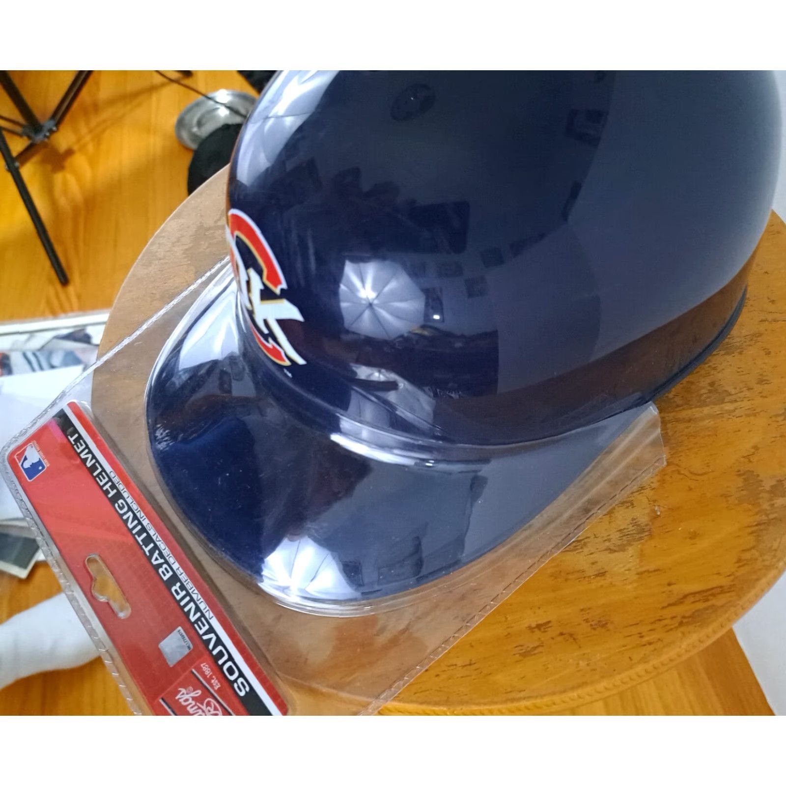 Vintage Rawlings Baseball Cap Oklahoma City Red Hawks Triple A Souvenir Batting Helmet New Adjustable Blue Men Cap Baseball Theme Size ONE SIZE - 3 Thumbnail