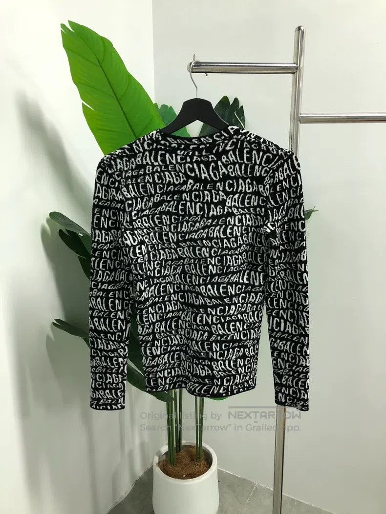 Balenciaga Balenciaga Logo embroidered high-neck long-sleeved knitted Size XS / US 0-2 / IT 36-38 - 2 Thumbnail