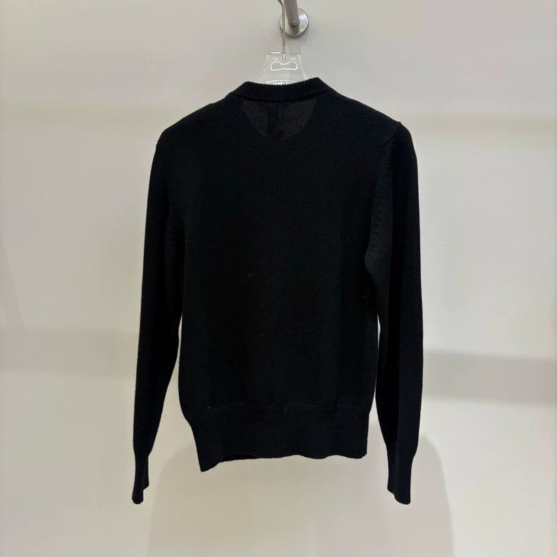 Louis Vuitton Louis Vuitton Cashmere 24ss Black Chain Badge Sweater Size US L / EU 52-54 / 3 - 2 Thumbnail