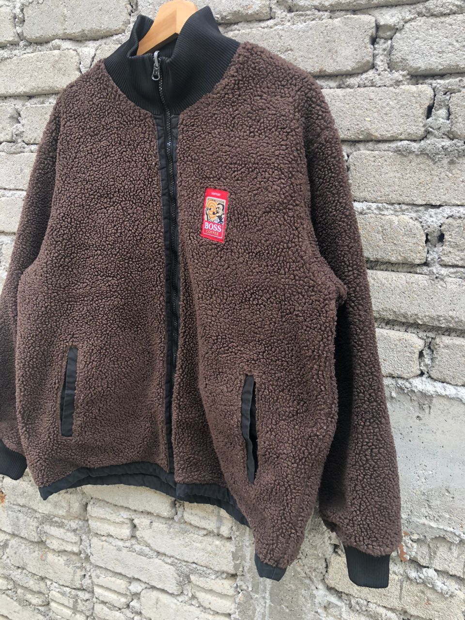 Japanese Brand Archive💥Suntory Boss Coffee Rivesable Sherpa Zipper Jacket Size US M / EU 48-50 / 2 - 10 Thumbnail
