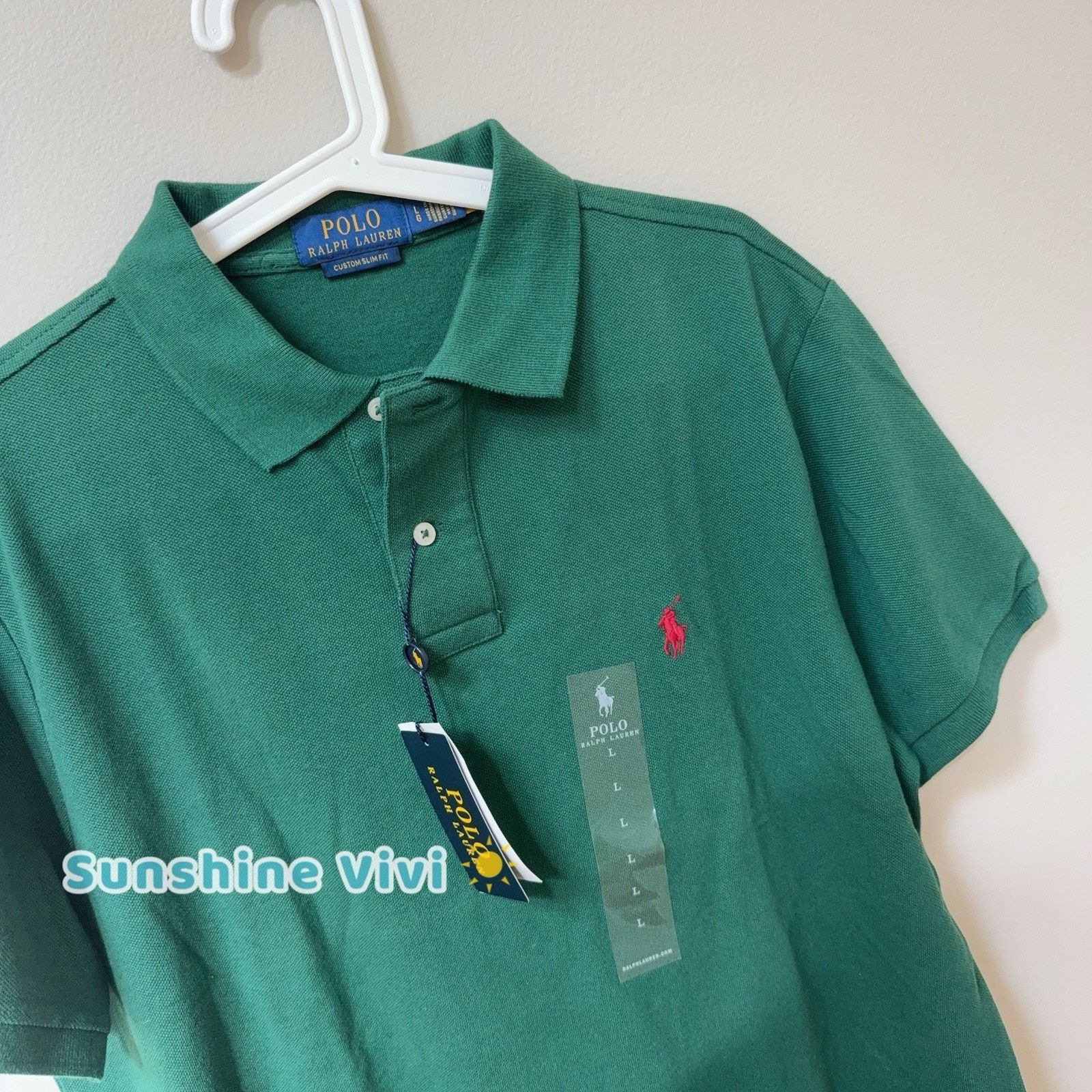 Polo Ralph Lauren NWT Polo Ralph Lauren Men's Mesh Polo Custom Slim Fit Green Size US L / EU 52-54 / 3 - 4 Thumbnail