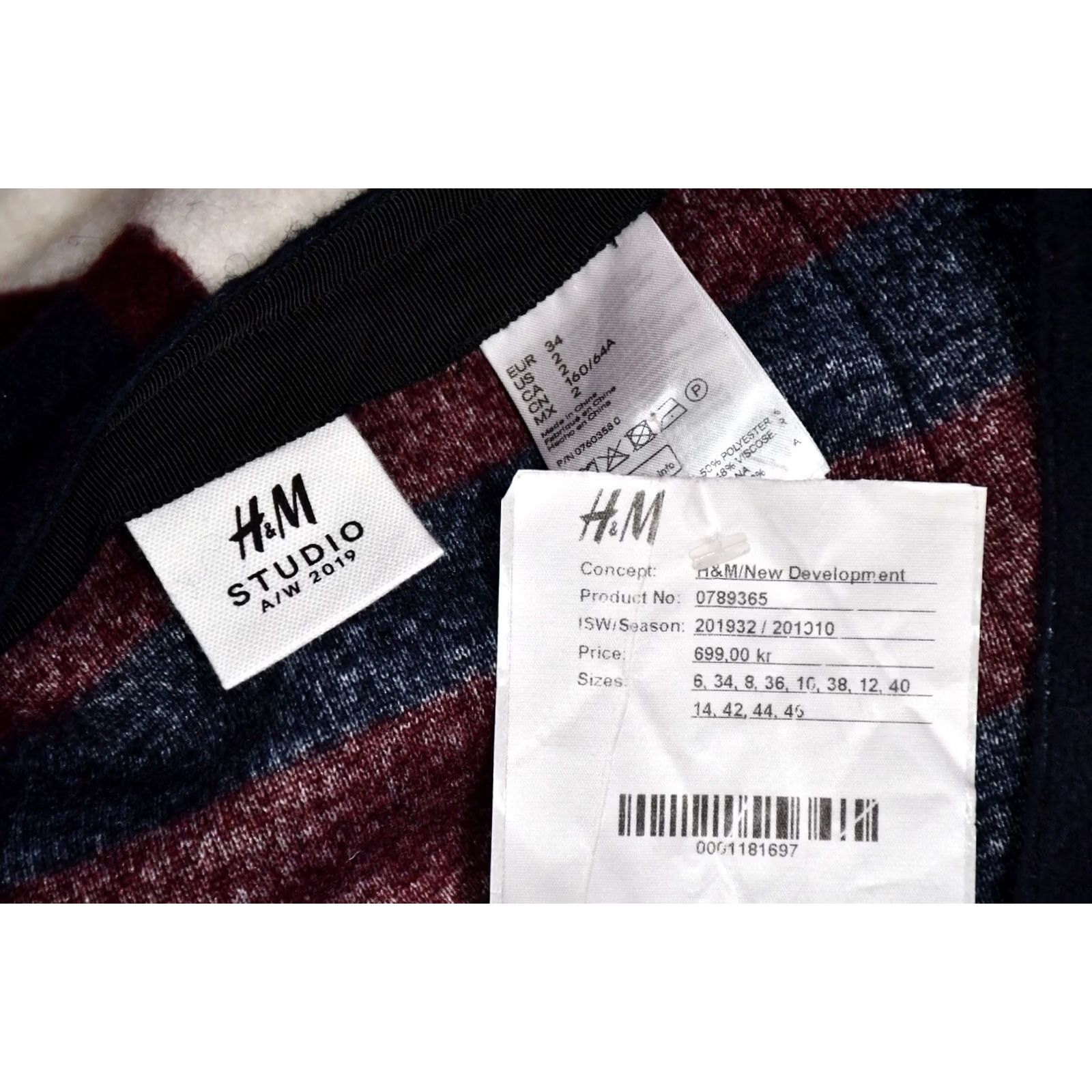 H&M H&M Studio AW 2019 Wrap Skirt US 2 Wool-Blend Fringe Check Pattern Knee Length Multicolor Women Size 26" / US 2 / IT 38 - 7 Thumbnail