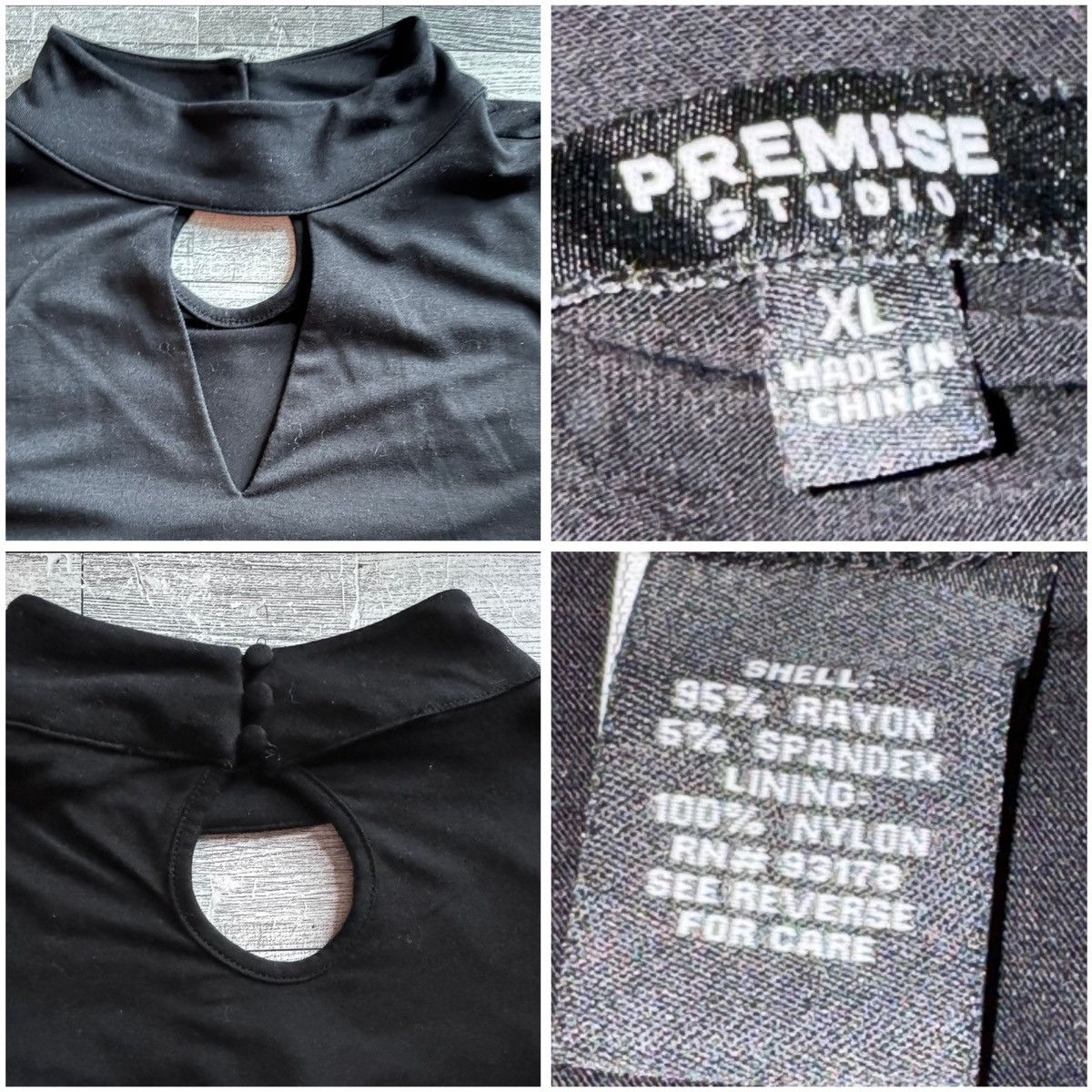 Vintage Retro, Premise Studio, Keyhole Chest, Mock Neck, Long Sleeve Size XL / US 12-14 / IT 48-50 - 8 Thumbnail