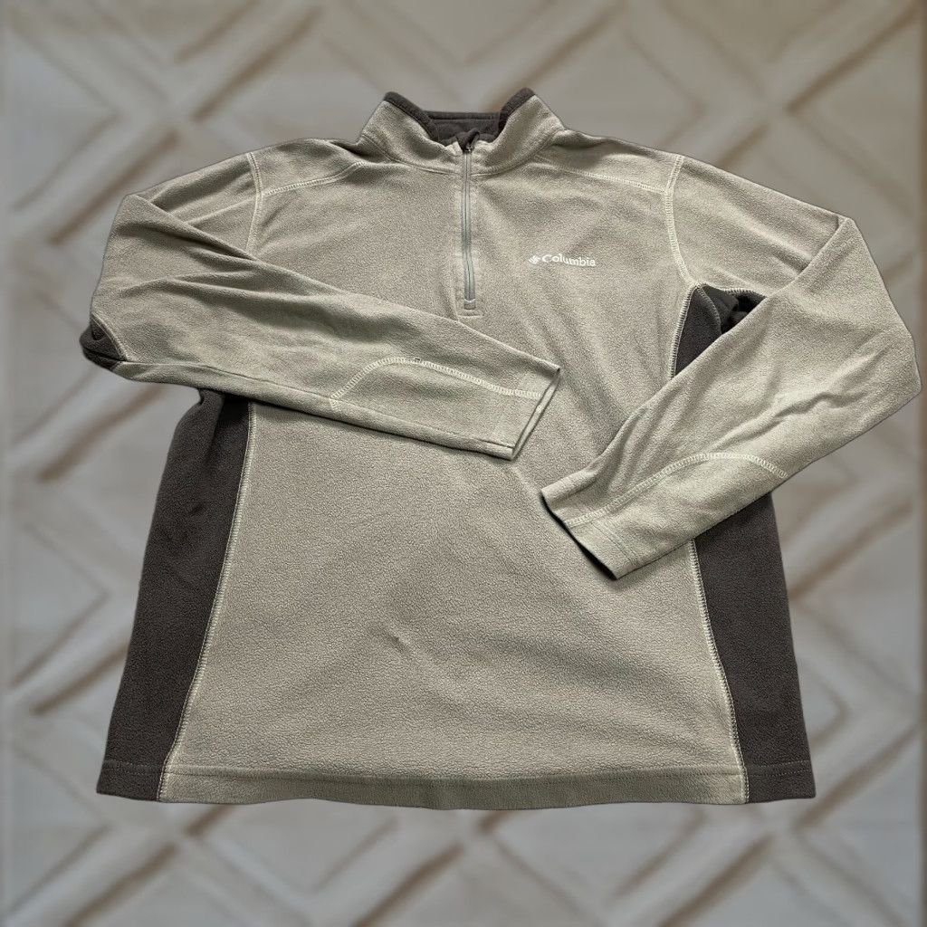 Vintage Columbia Jacket Womens Small Beige Gray 1/4 Zip High Neck Fleece Outdoor Hiking Size S / US 4 / IT 40 - 1 Thumbnail