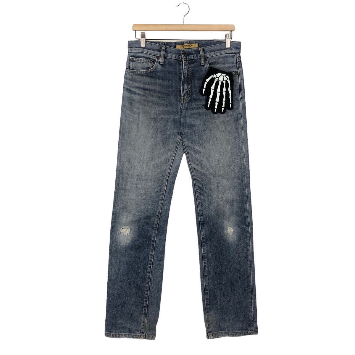 Japanese Brand 🔥RARE DISTRESSED DENIM JEANS PUNK STYLE UNIQLO JAPAN S-001 Size US 30 / EU 46 - 1 Thumbnail
