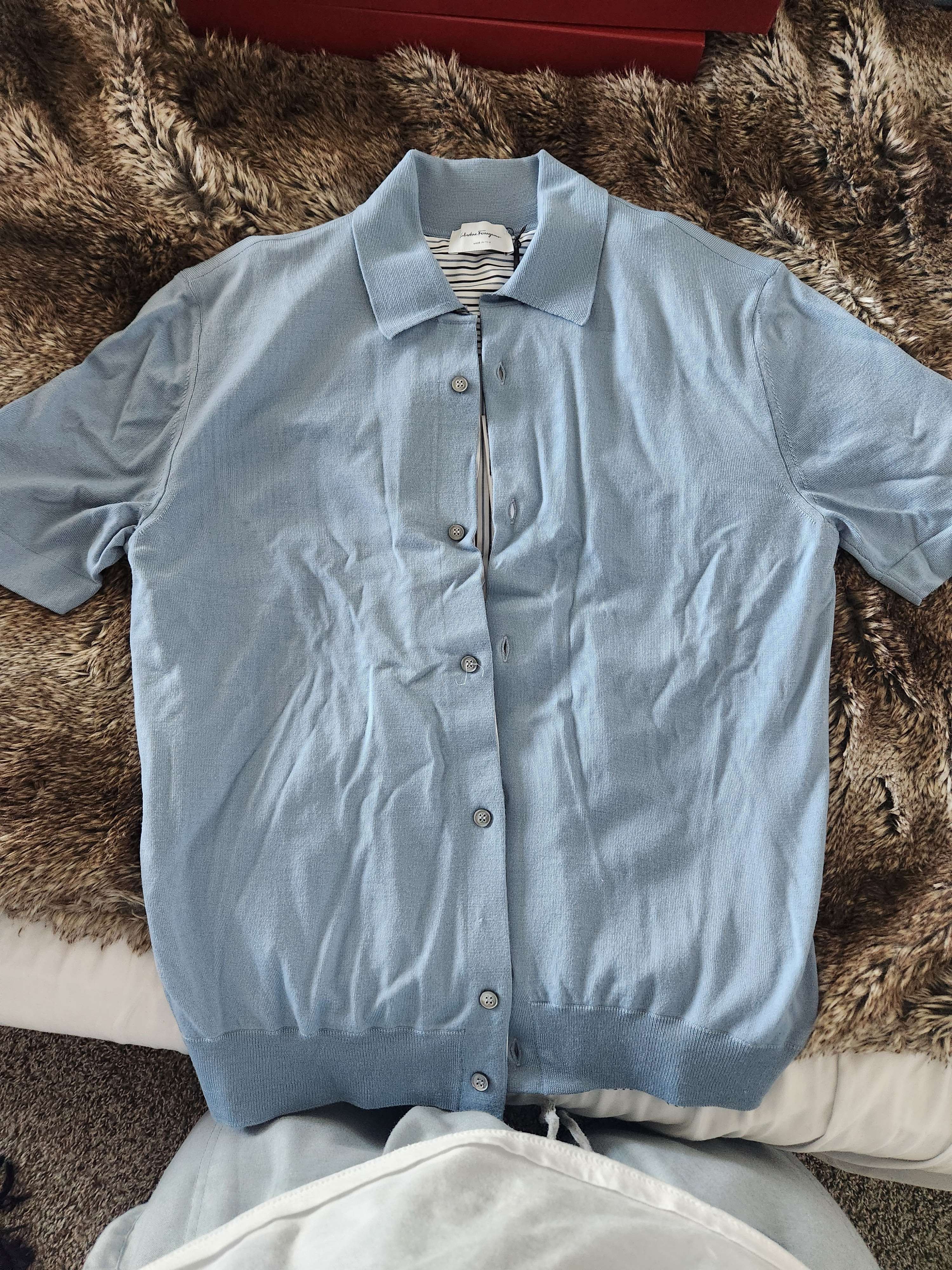 Salvatore Ferragamo Salvatore Ferragamo Polo T-Shirt Full Button up Size US S / EU 44-46 / 1 - 1 Thumbnail