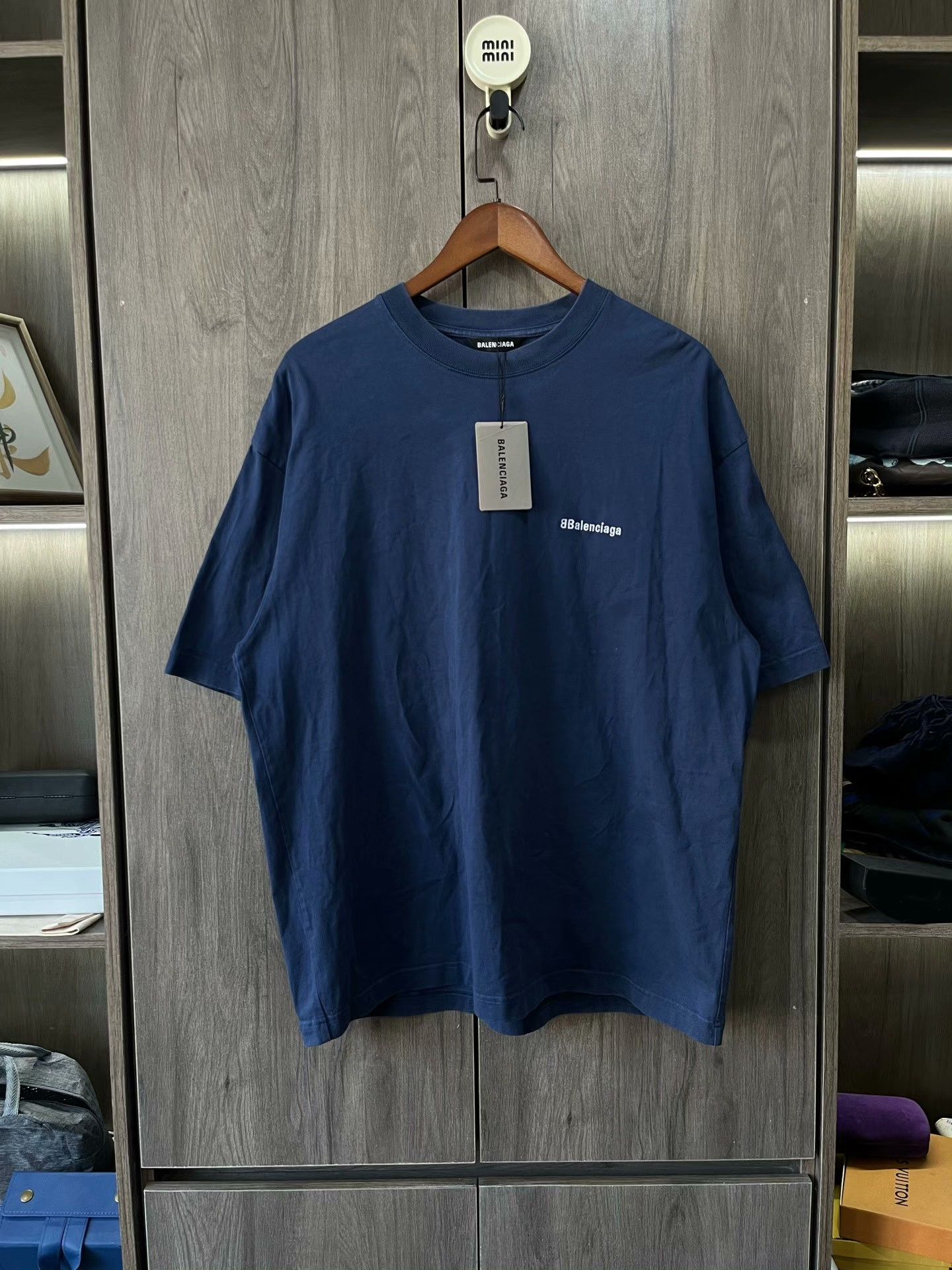 Balenciaga Double B Embroidery Short Sleeve