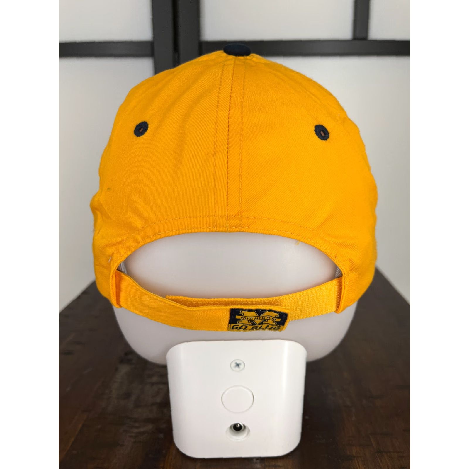 Vintage Captivating Headwear Michigan University Hat Cap Strap Back Adult Yellow Cotton Polyester Go Blue Size ONE SIZE - 6 Thumbnail
