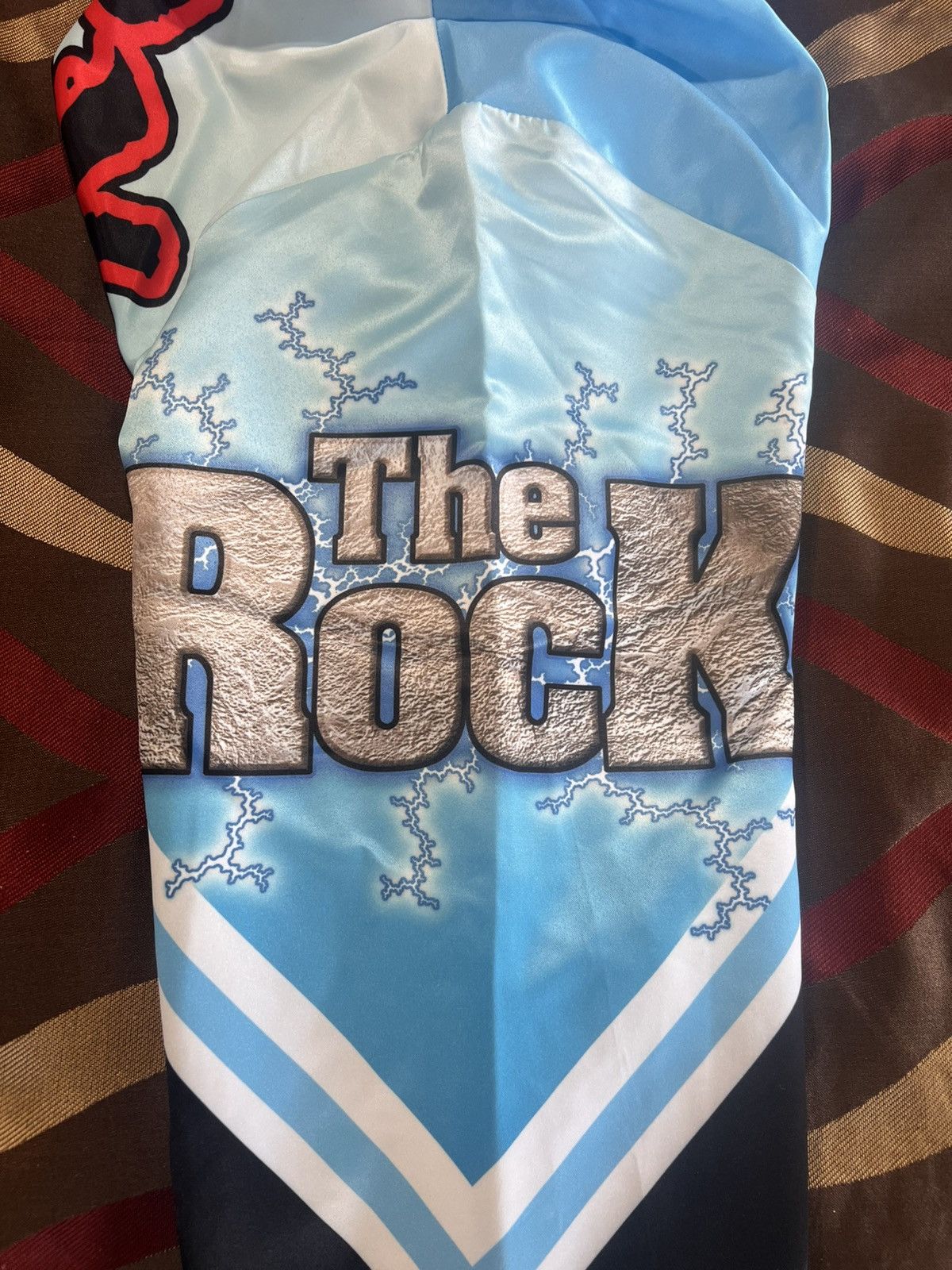 WWE Brand New! WWE The Rock OG Chalk Line Satin Jacket WWF Size US XL / EU 56 / 4 - 4 Thumbnail