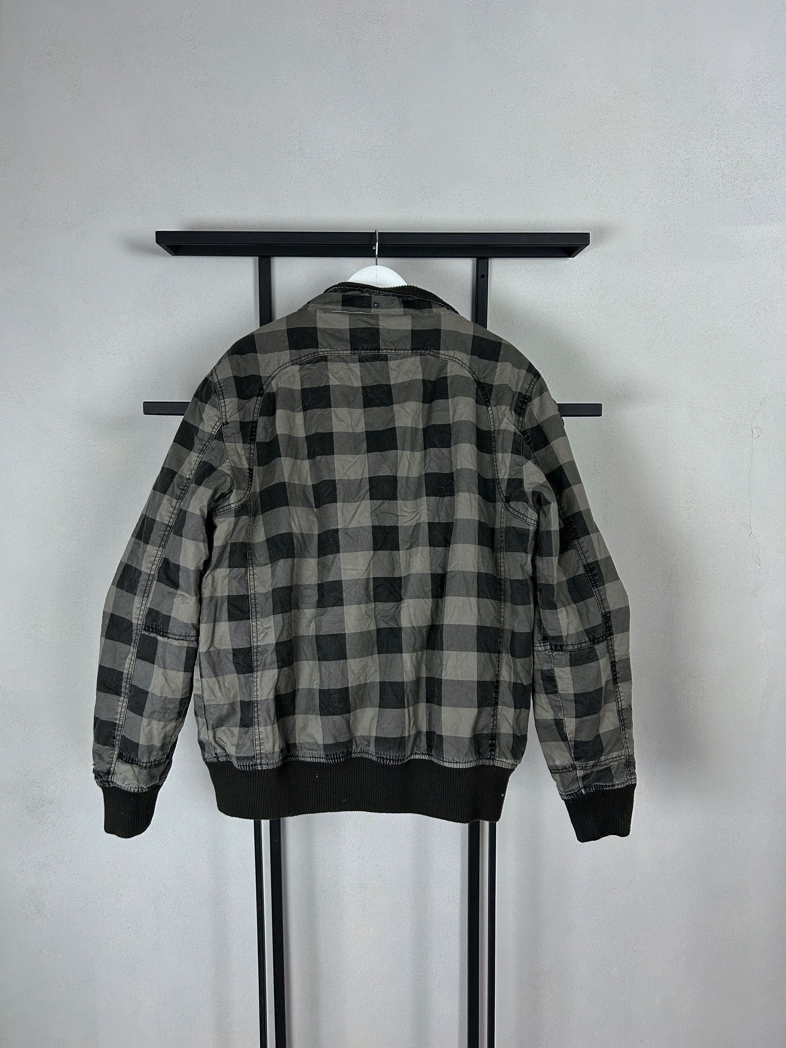 Vintage Vintage Plaid Bomber Jacket Grey Black Check Y2K Streetwear Size US L / EU 52-54 / 3 - 8 Thumbnail