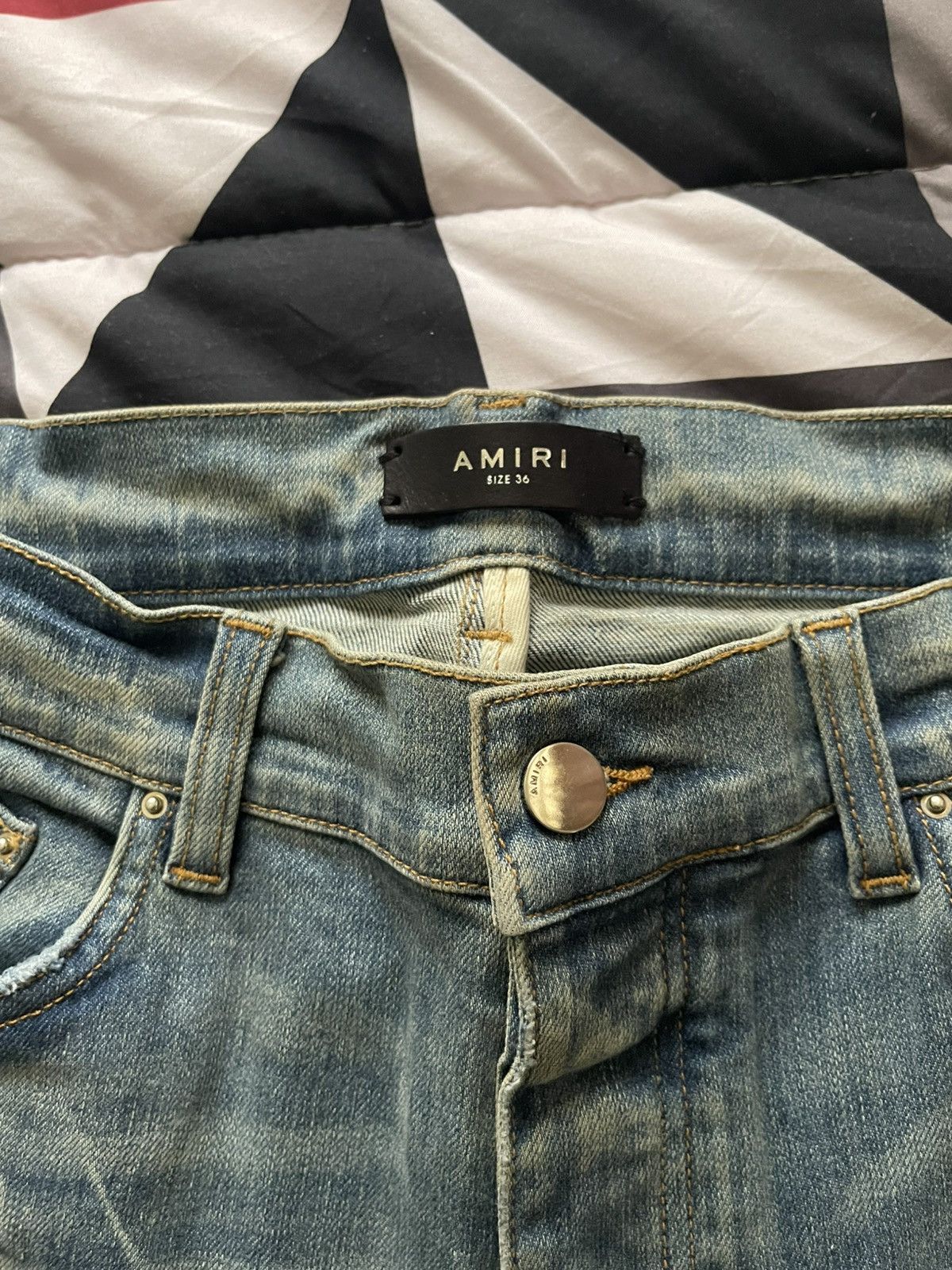 Amiri AMIRI Biker Patch Jeans Clay Indigo Distressed Size US 36 / EU 52 - 5 Thumbnail