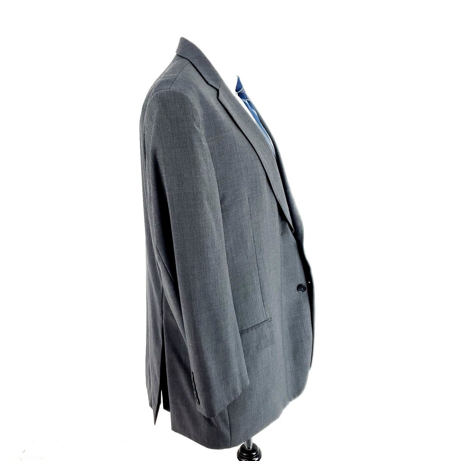 Pronto Uomo Pronto Uomo Wool 2 Button 2 Piece Suit 44R Portly Gray 40/28 Size 44R - 7 Thumbnail