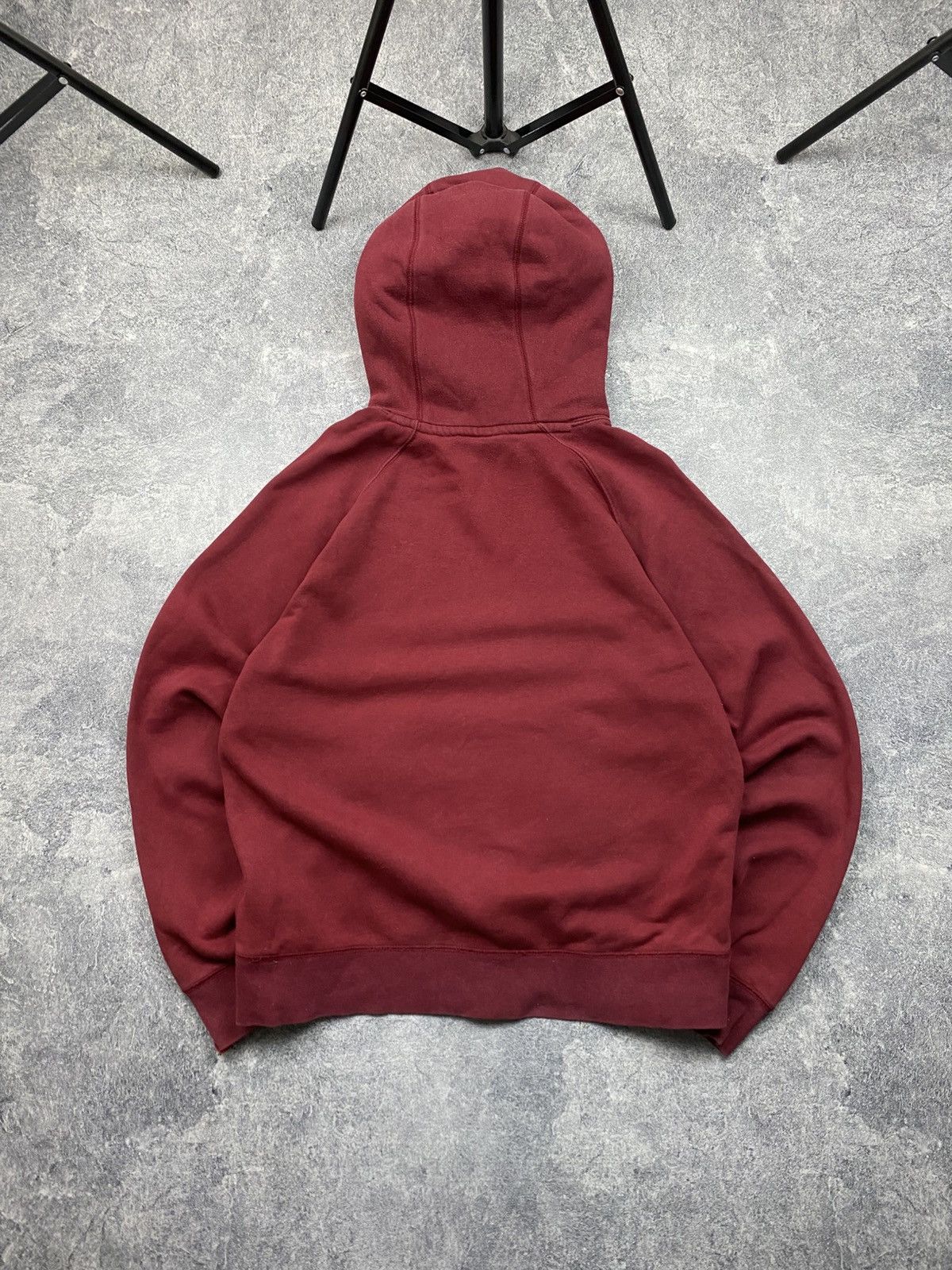 Nike × Vintage Vintage Nike Heavy Cotton Boxy Hoodie Big Logo Size US M / EU 48-50 / 2 - 2 Thumbnail