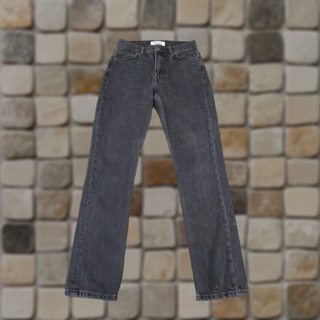 Reformation VINTAGE Reformation Jeans Womens 24 Slim Fit Black Denim Straight 90s Size 42" / US 20 - 1 Thumbnail