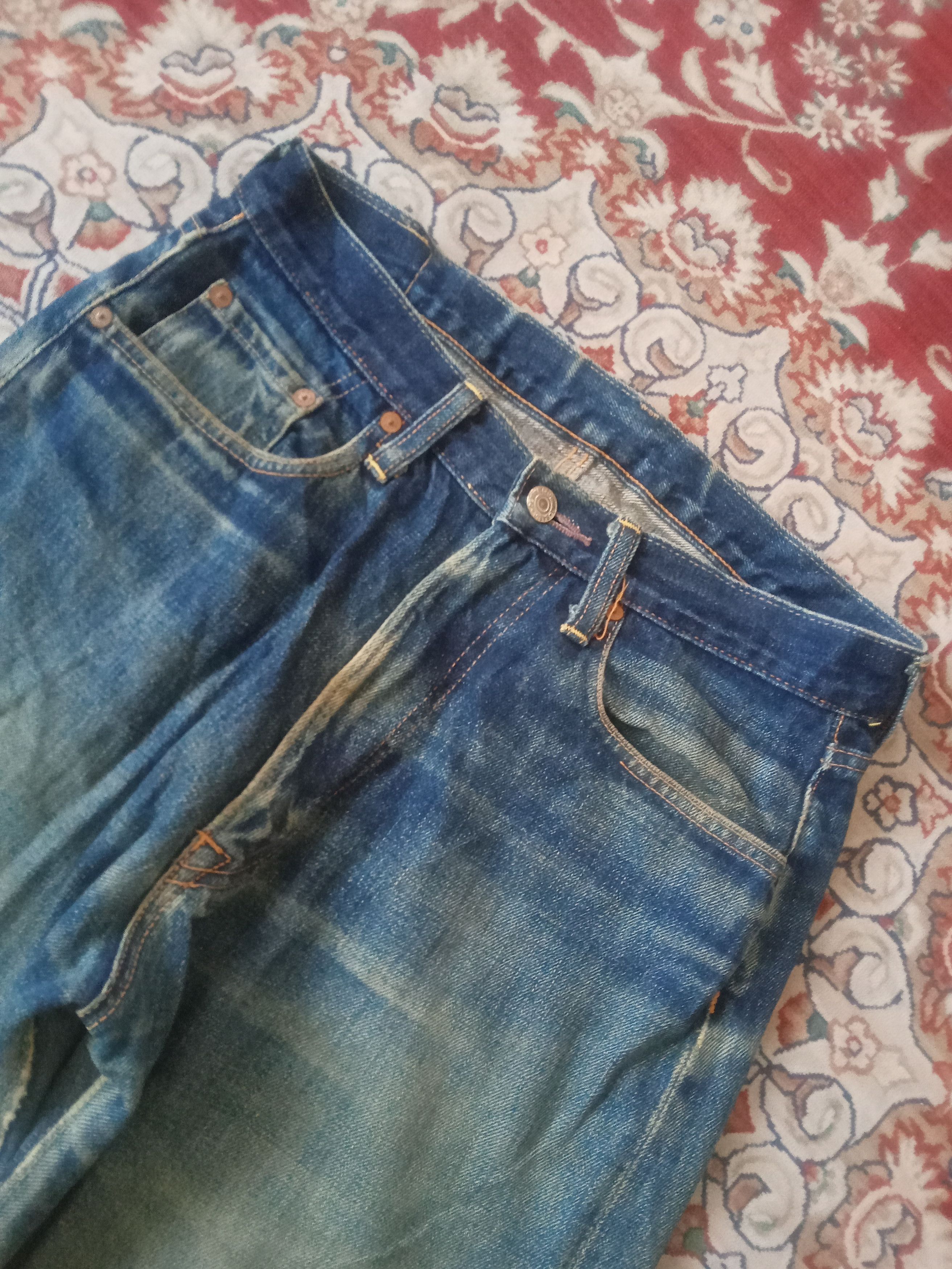 Denime Vintage Denime Selvedge Distressed Jeans Size US 31 - 6 Thumbnail