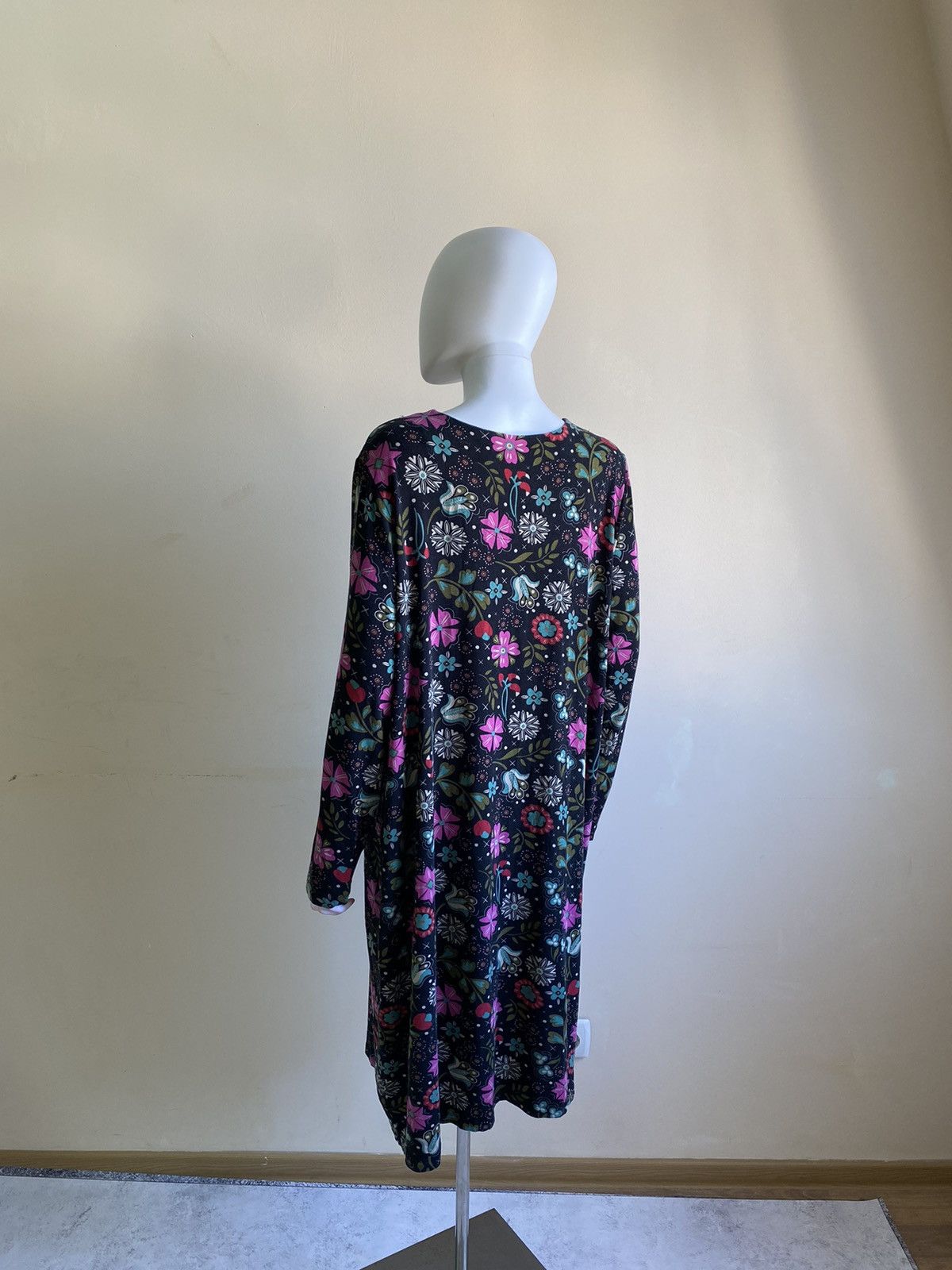 Gudrun Sjoden Gudrun Sjoden Multicolor Floral Long Sleeve Midi Dress Size XL / US 12-14 / IT 48-50 - 7 Thumbnail